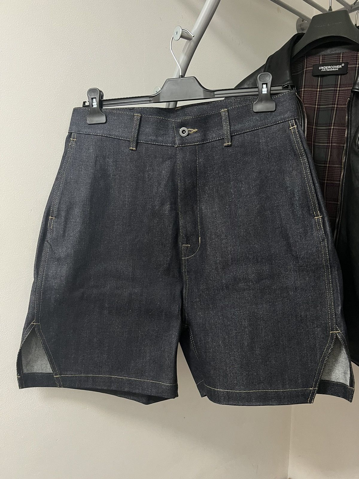 image of Rick Owens x Rick Owens Drkshdw Japanese Selvedge Denim Shorts in Indigo, Men's (Size 32)