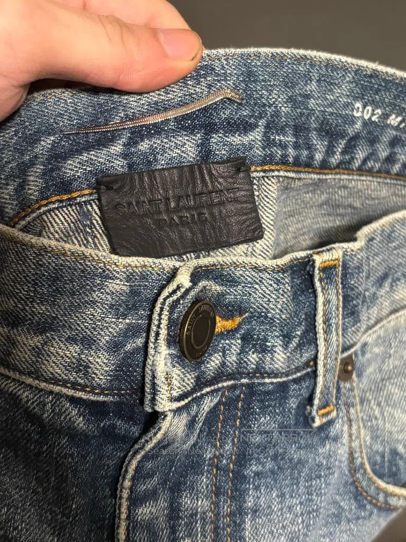 Saint Laurent Paris Saint Laurent Paris Single Knee Ripped Denim Jeans Size US 30 / EU 46 - 3 Thumbnail