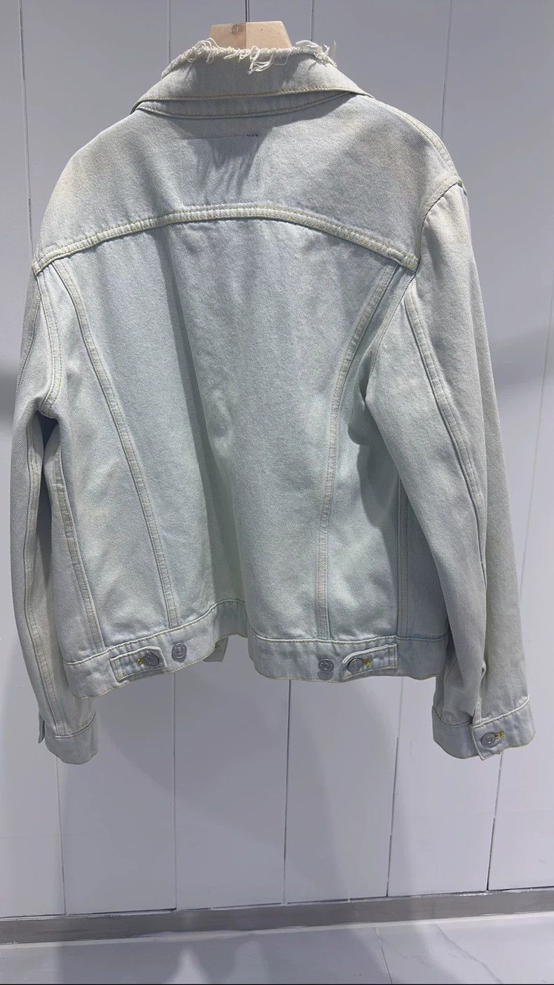 Balenciaga Balenciaga size 34 Bat Collar Denim Jacket Size S / US 4 / IT 40 - 2 Thumbnail