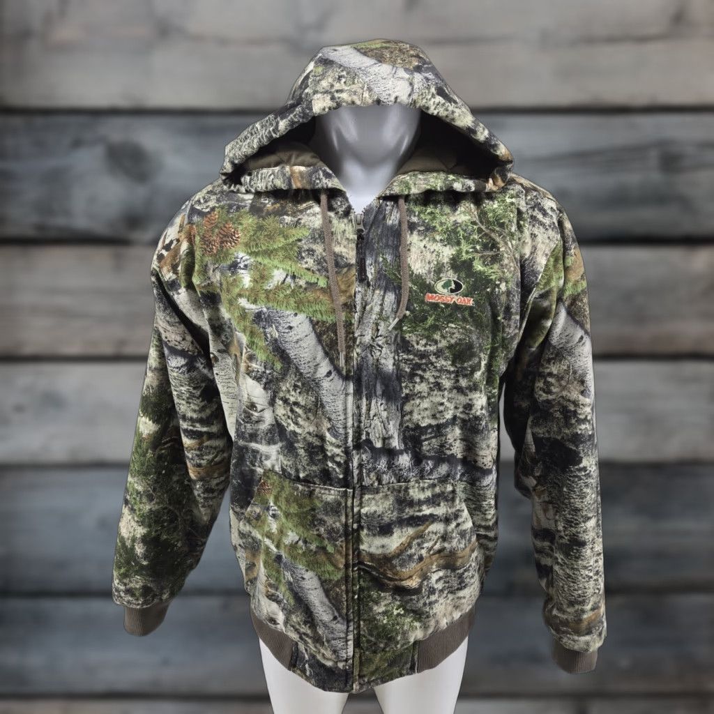 Vintage Mossy Oak Insulated Camo Jacket Green Full Zip Hooded Large Hunting Men L Zip Mos... Size US L / EU 52-54 / 3 - 1 Thumbnail