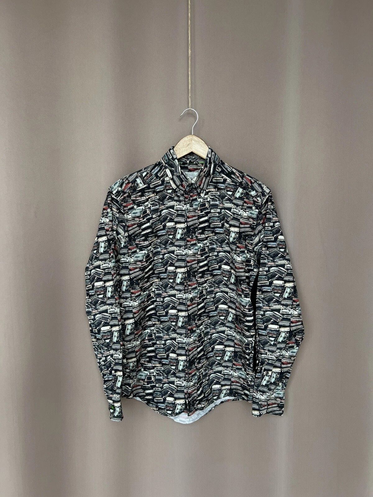 Eton Eton Button Down Shirt Monogram Car Print Mens Size M Size US M / EU 48-50 / 2 - 1 Thumbnail