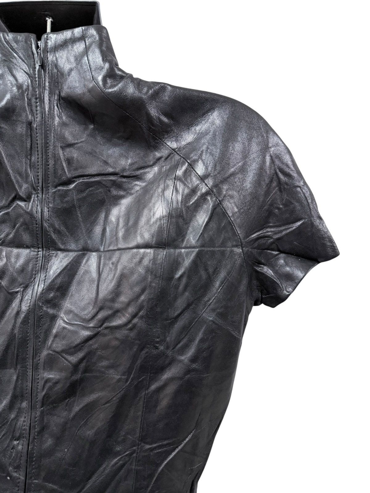 Gucci Vtg💥Gucci Era Tom ford Designer Dress Leather Black Size M / US 6-8 / IT 42-44 - 10 Thumbnail