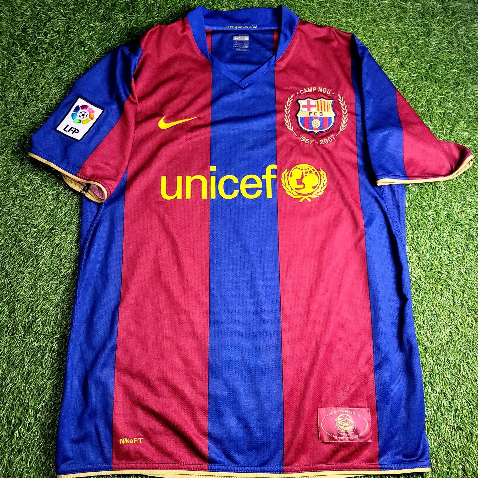 Nike Messi Barcelona 2007 2008 Anniversary Soccer Jersey M Size US M / EU 48-50 / 2 - 2 Thumbnail