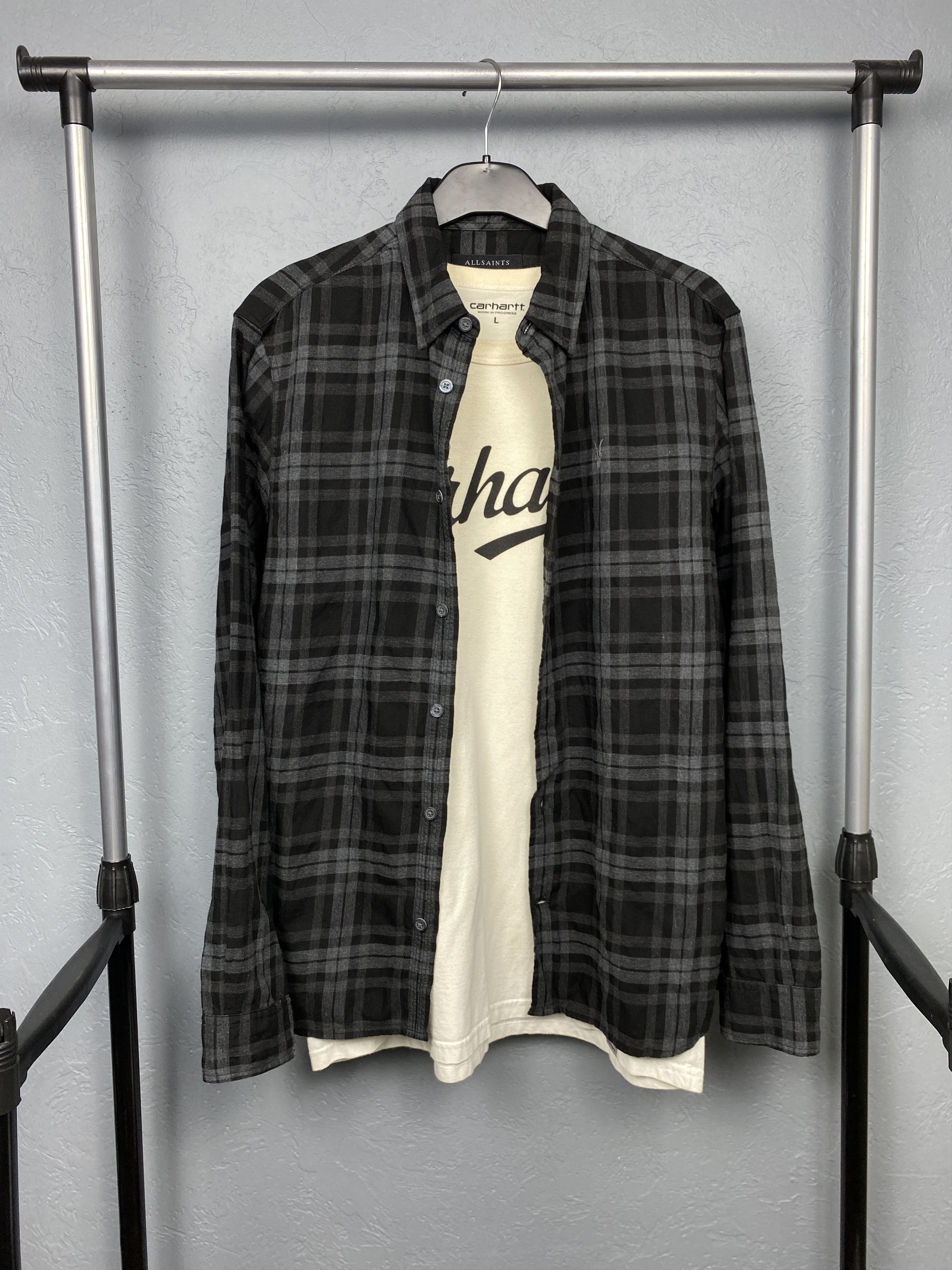 Allsaints Allsaints Vintage Mens Cortland Flannel Plaid Shirt Size US S / EU 44-46 / 1 - 1 Thumbnail