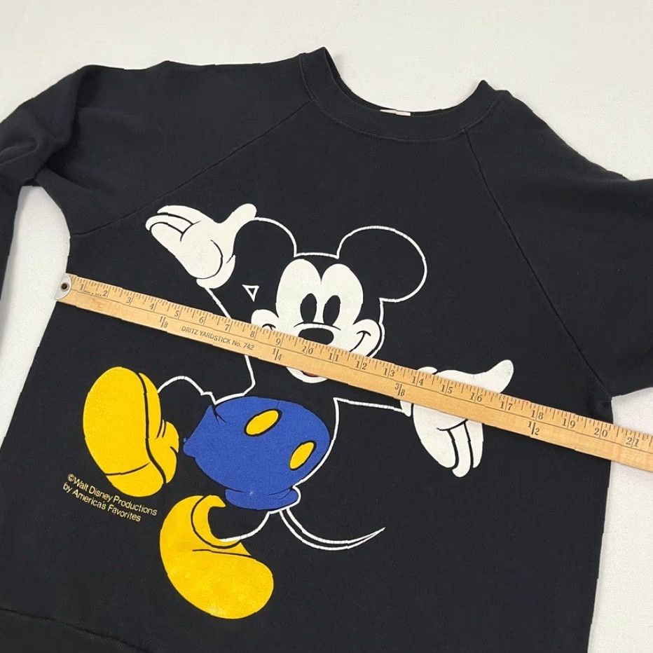 Disney VTG Mickey Mouse Sweatshirt Adult Womens L Black Disney Crew Pullover USA Size L / US 10 / IT 46 - 6 Thumbnail