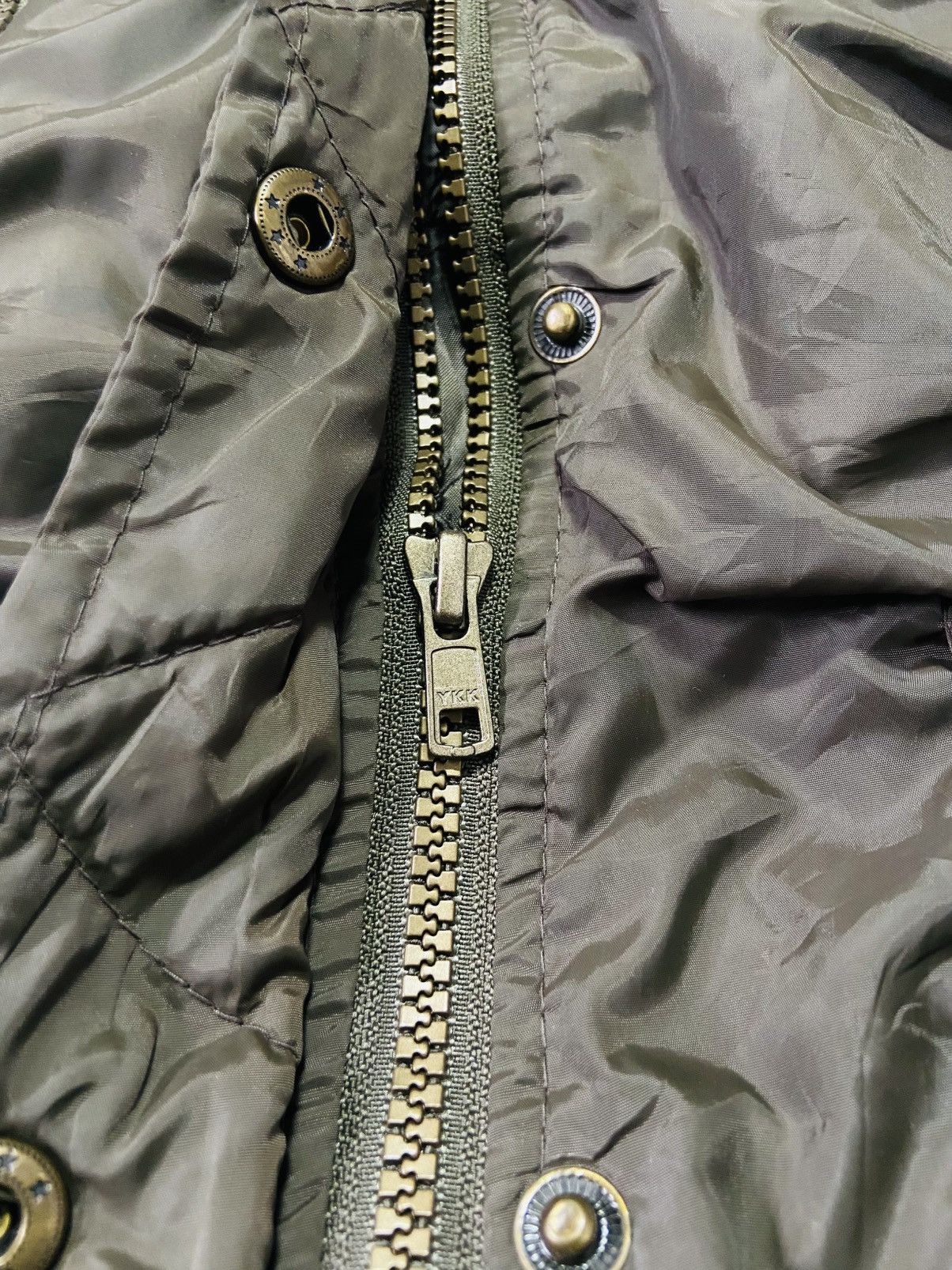 Seditionaries Faded Sky Bomber Mini Fur Hoodie Nylon Jacket Size M / US 6-8 / IT 42-44 - 11 Thumbnail