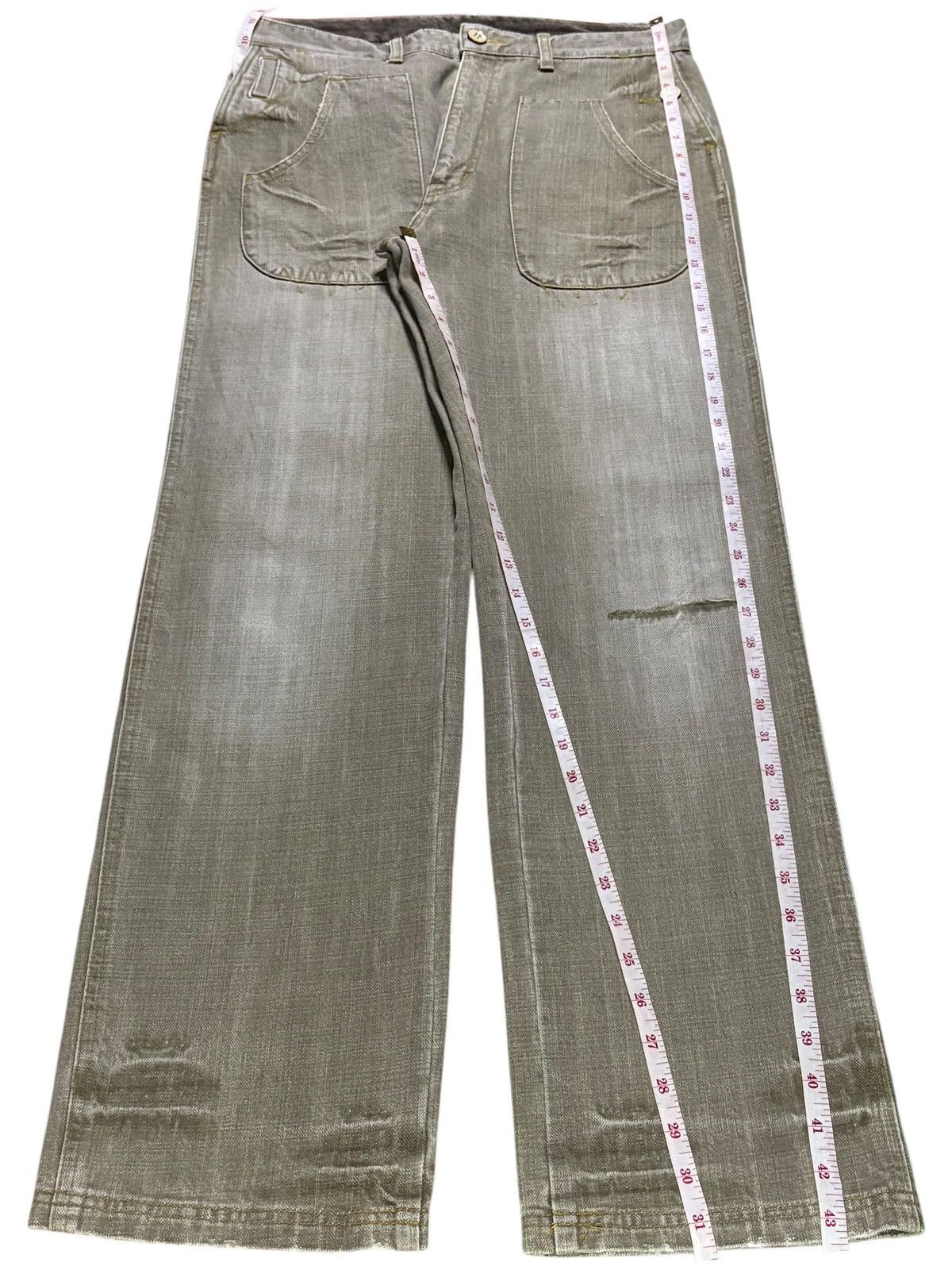 Japanese Brand Vintage Japanese Brand Faded Wash Distressed Loose Jean Size US 32 / EU 48 - 13 Thumbnail