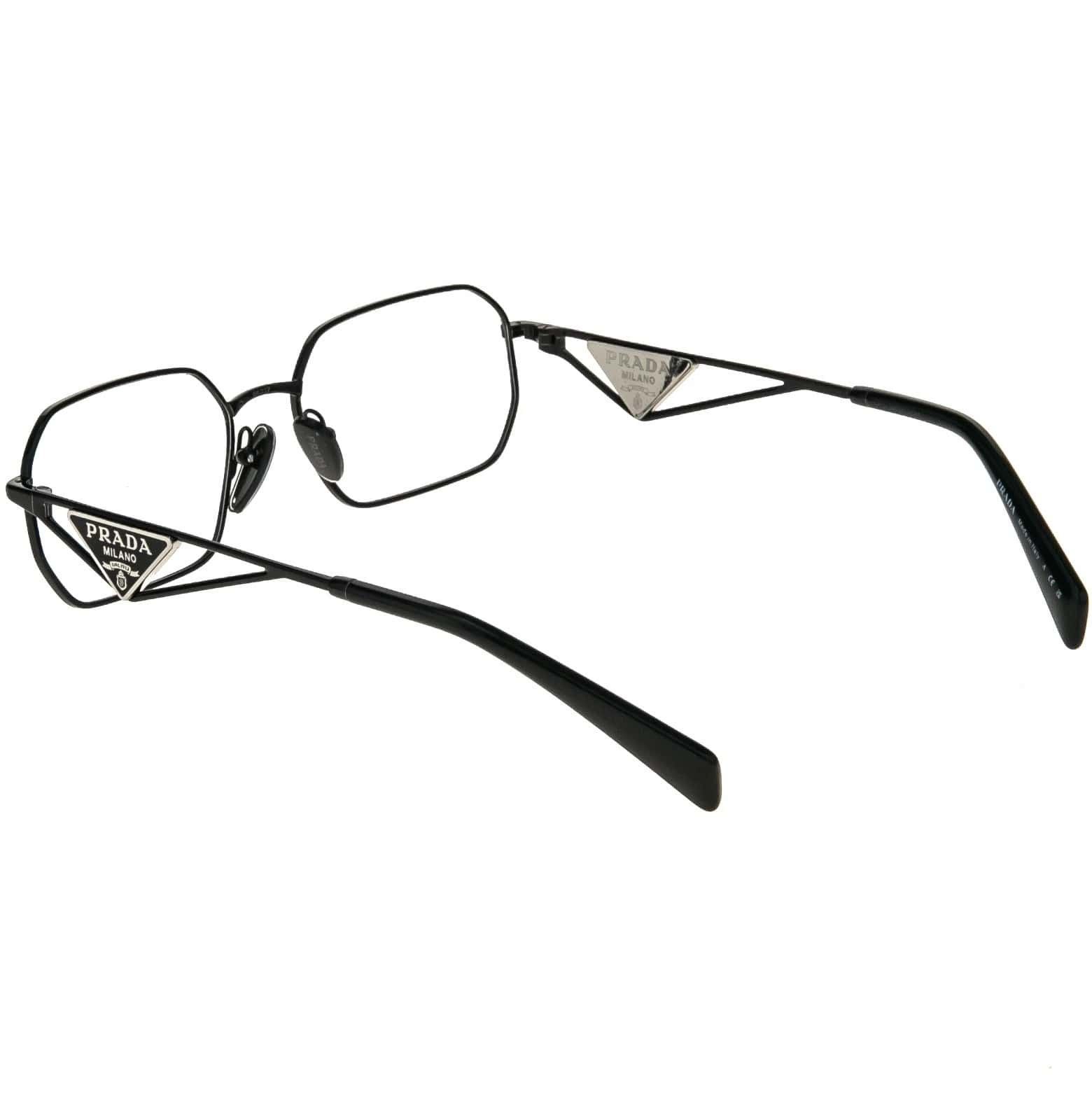 Prada PRADA TAMPO PRA53V Black Triangle Logo Metal Eyeglasses A53 Size ONE SIZE - 8 Thumbnail