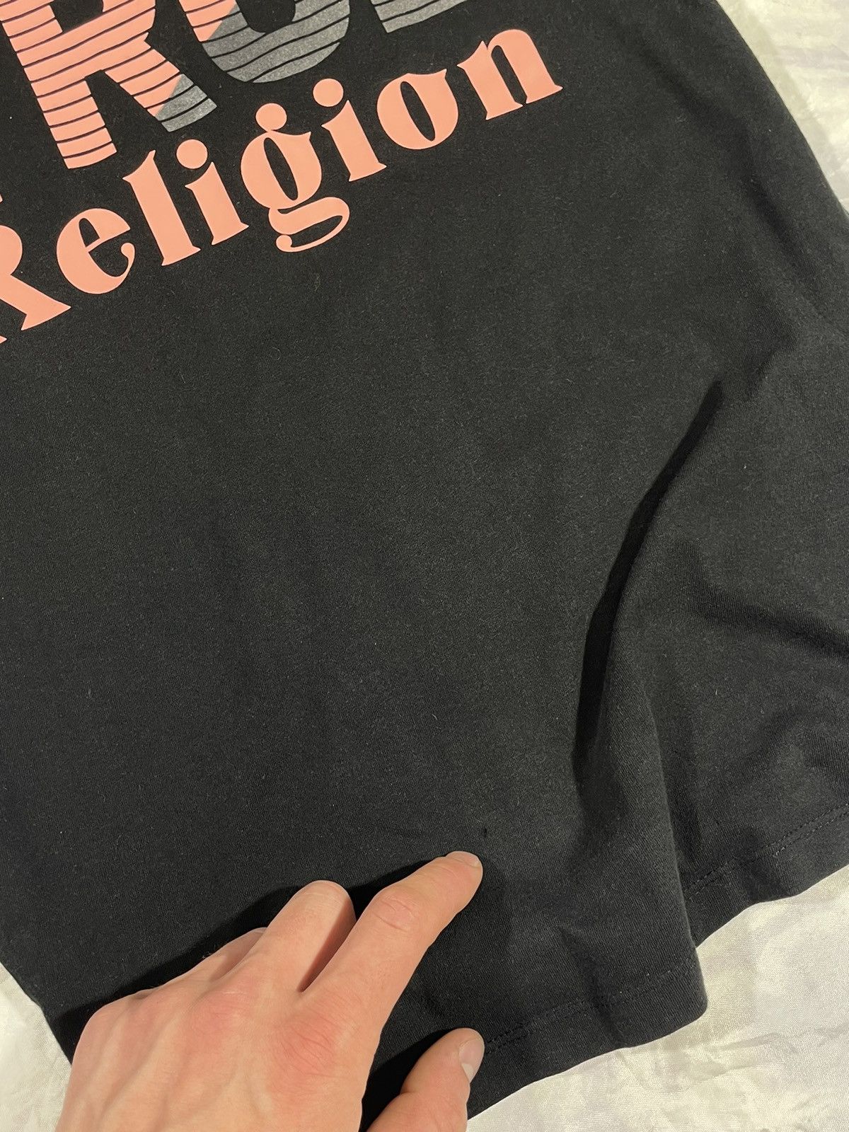 True Religion True Religion Women's Black Large T-Shirt Multi Color Tee Size L / US 10 / IT 46 - 4 Thumbnail