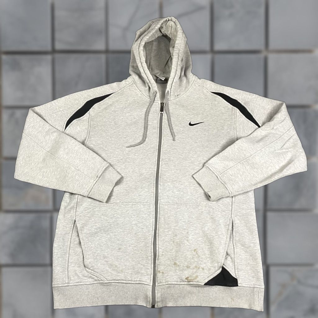 Nike VINTAGE Nike Full Zip Sweatshirt Hoodie Jacket Gray L Men Size US L / EU 52-54 / 3 - 1 Thumbnail