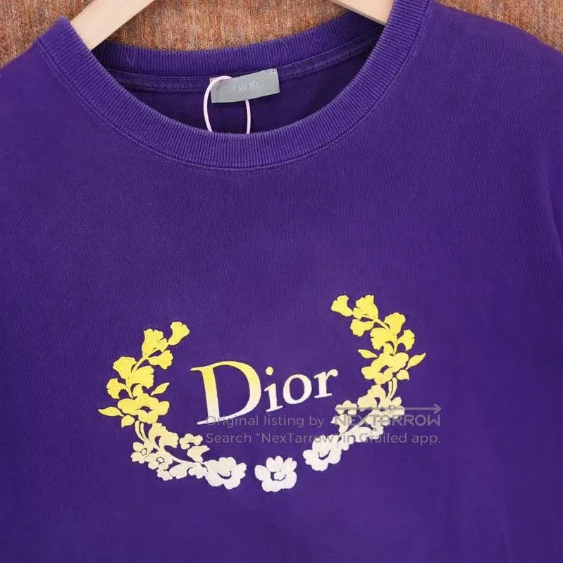 Dior Dior Purple Printed Logo Men's T-Shirt . Size US XL / EU 56 / 4 - 3 Thumbnail