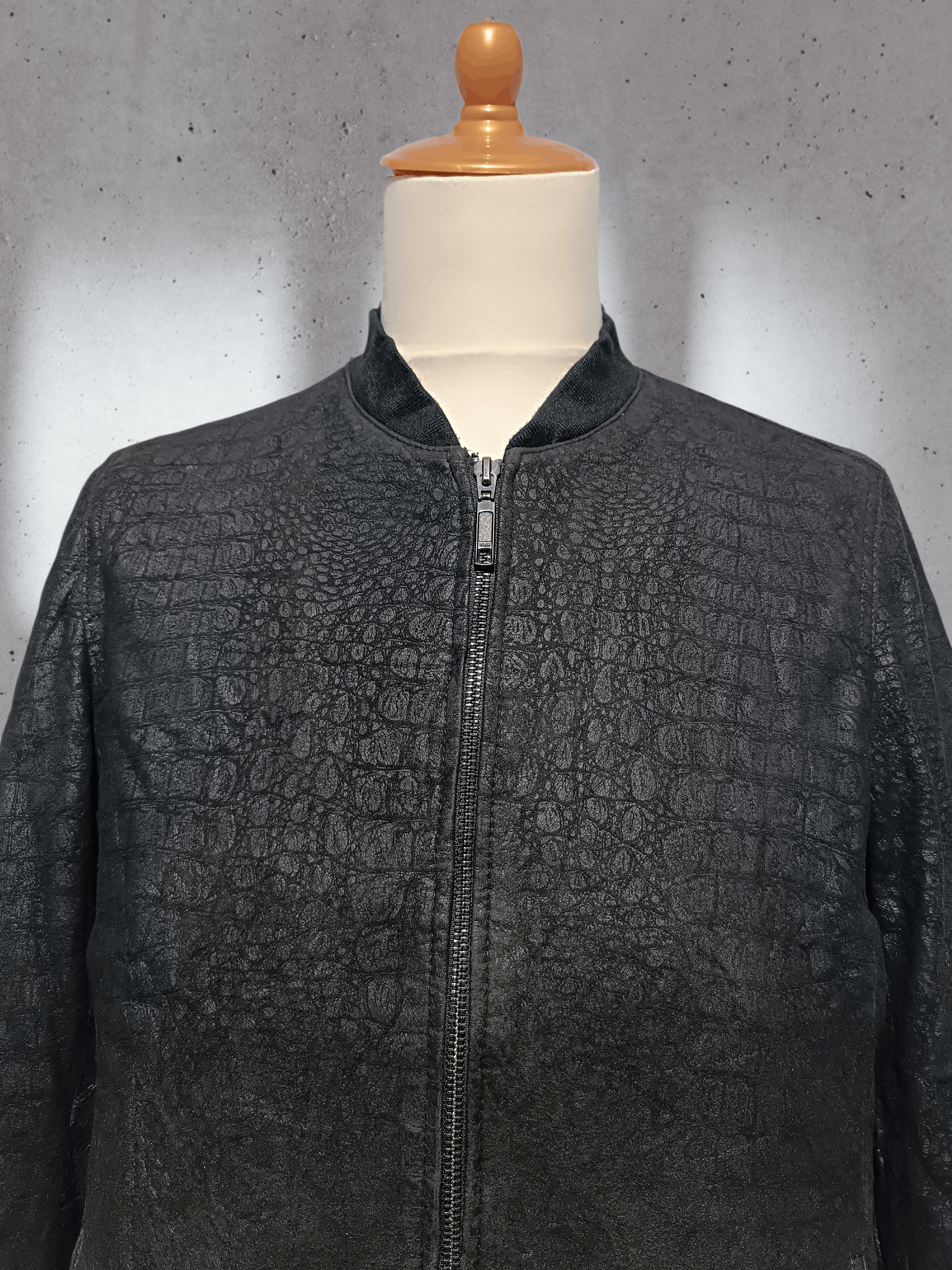 Other Vintage Leather Crocodile Pattern Bomber Jacket Size US M / EU 48-50 / 2 - 3 Thumbnail
