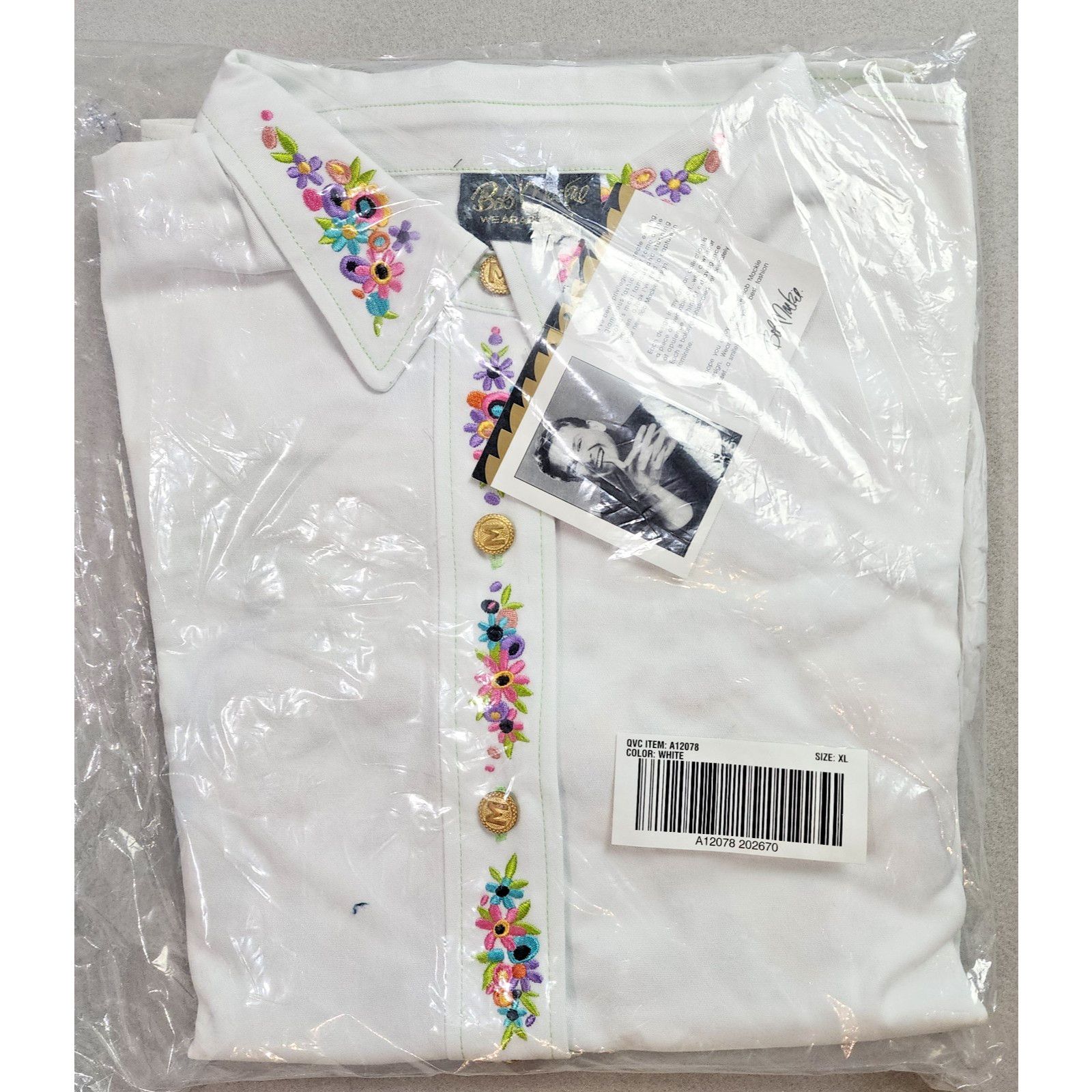 Bob Mackie Bob Mackie Embroidered Top/Coat Women XL White Maypole Size XL / US 12-14 / IT 48-50 - 10 Thumbnail