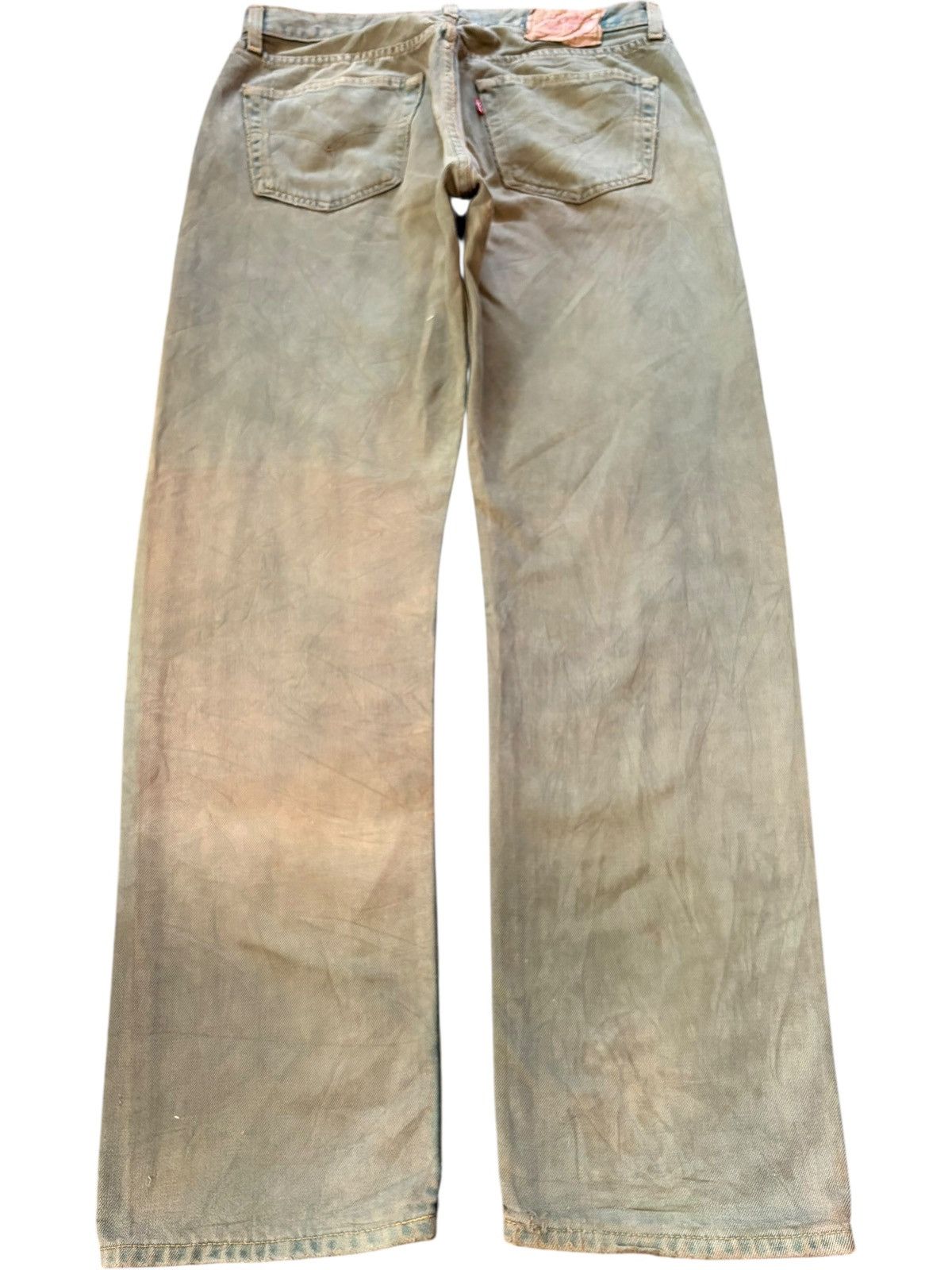 Levi's Vintage 90s Levis 501 Super Mud Wash Distress Loose Jeans Size US 32 / EU 48 - 2 Thumbnail
