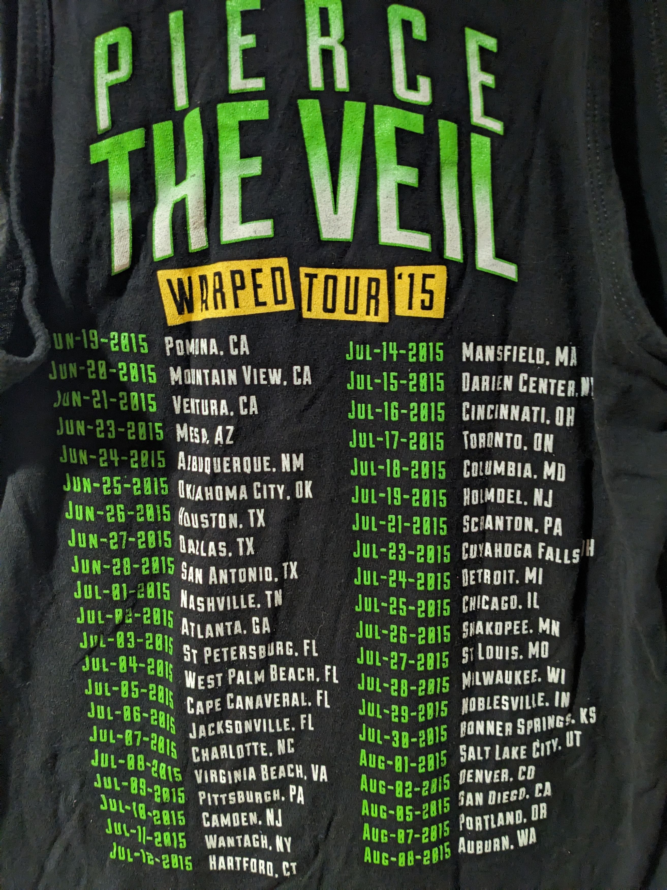Band Tees × Vintage Vintage 2015 Pierce the Veil Warped Tour Band Music Tank Top Size US S / EU 44-46 / 1 - 7 Thumbnail