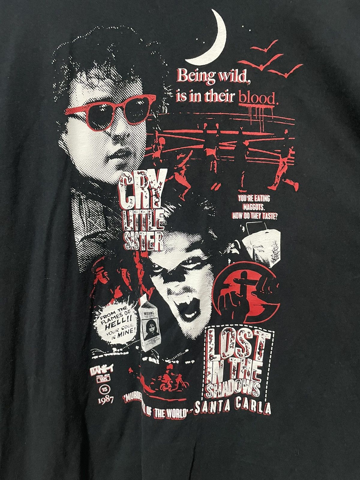 Vintage Vintage The Lost Boys Death By Stereo Movie T Shirt Big Tee Size US XXL / EU 58 / 5 - 4 Thumbnail