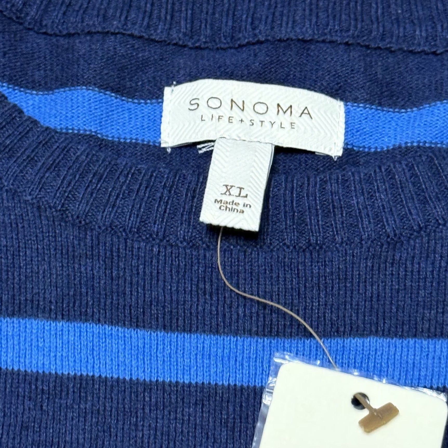 Vintage VINTAGE Sonoma Shirt Long Sleeve Mens XL Striped Blue Navy 80s Size US XL / EU 56 / 4 - 2 Thumbnail