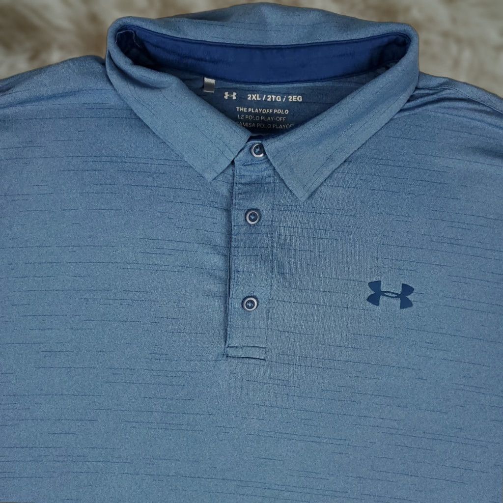 Under Armour Under Armour Polo Shirt Mens Size 2XL Blue Short Sleeve Golf Casual Size US XXL / EU 58 / 5 - 1 Thumbnail