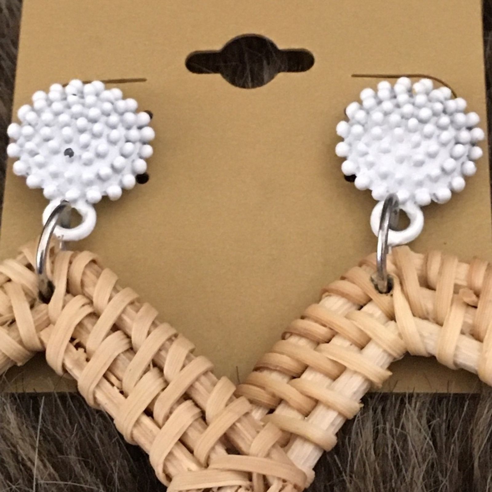 Jewelry Boho large basket weave tassel pierced earrings Size ONE SIZE - 6 Thumbnail