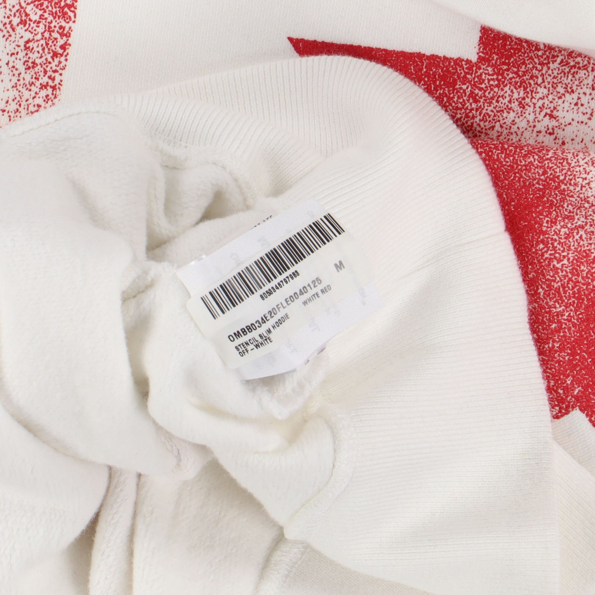 Off-White White and Red Stencil Arrows Logo Hoodie Size US M / EU 48-50 / 2 - 11 Thumbnail