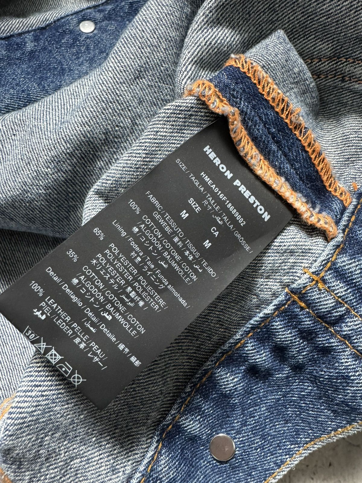 Heron Preston Heron Preston Big Logo Denim Bomber Jacket Size M Luxury Size US M / EU 48-50 / 2 - 9 Thumbnail