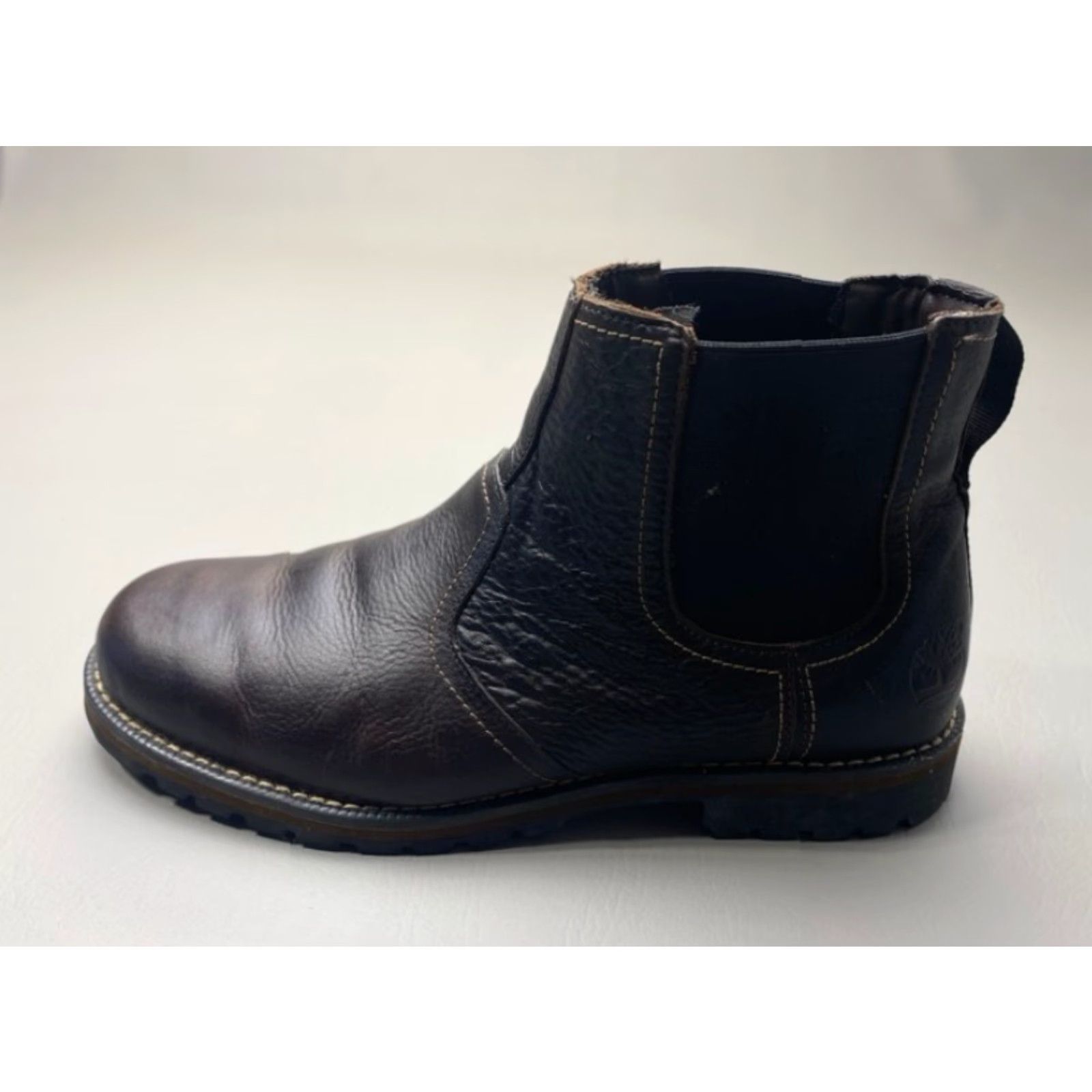 Timberland TIMBERLAND 9706A MEN'S SIZE 11 LARCHMONT DARK BROWN LEATHER CHELSEA BOOT 1511 Size US 11 / EU 44 - 7 Thumbnail
