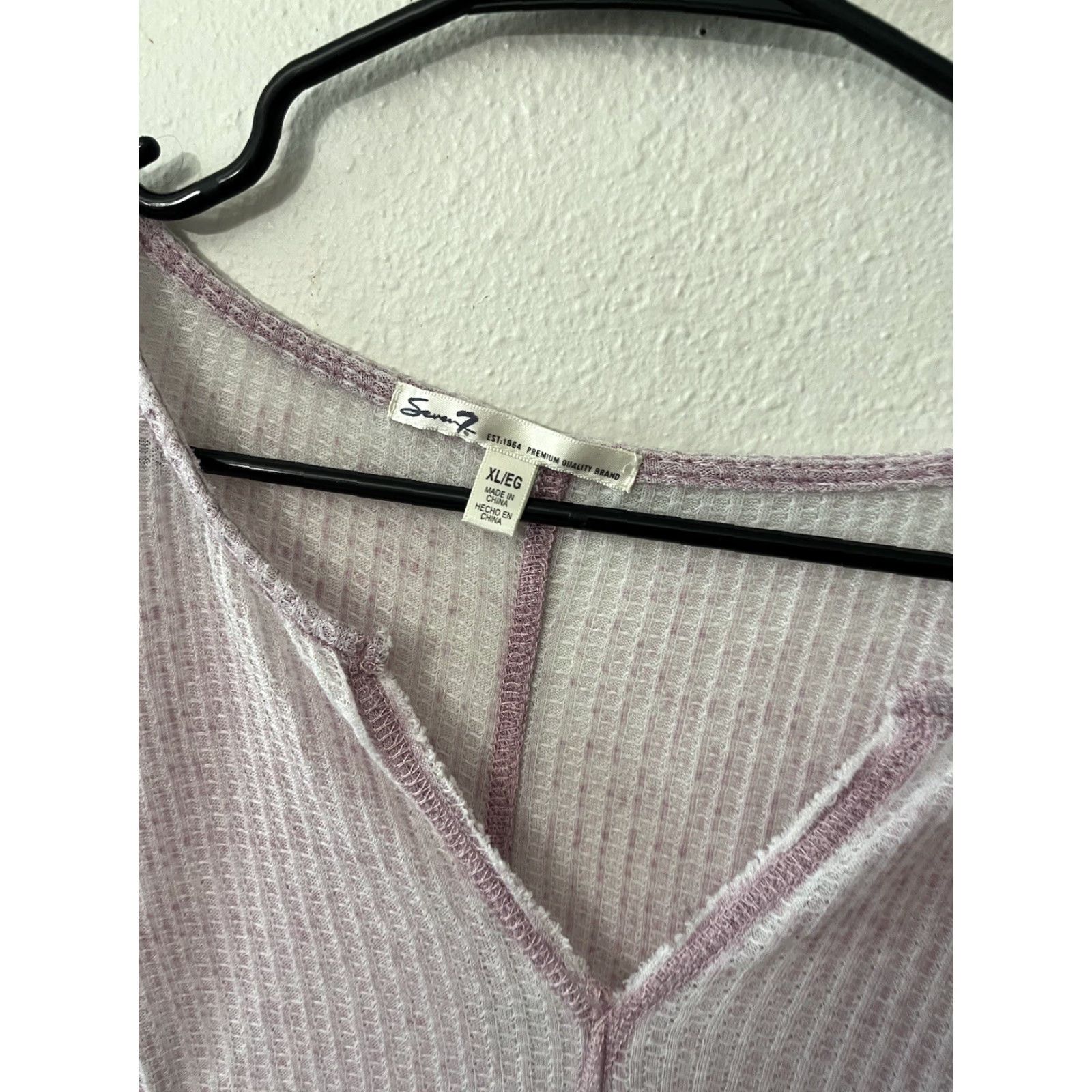 Vintage VINTAGE Seven 7 Womens Pink Long Sleeve Blouse XL V-Neck Asymmetrical Hem Casual Top Size XL / US 12-14 / IT 48-50 - 2 Thumbnail