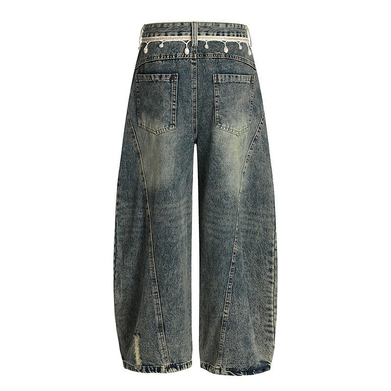 Vintage American retro distressed washed denim jeans Size US 32 / EU 48 - 2 Thumbnail