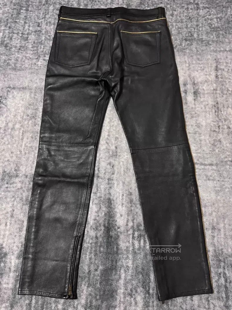 Saint Laurent Paris Saint Laurent Paris size M Gold Zipper Oiled Sheepskin Bas Size US 27 - 2 Thumbnail