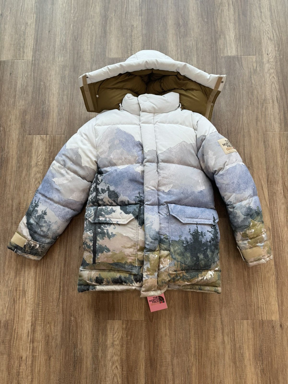 Gucci Gucci x The North Face Down Coat Trail Print | Grailed