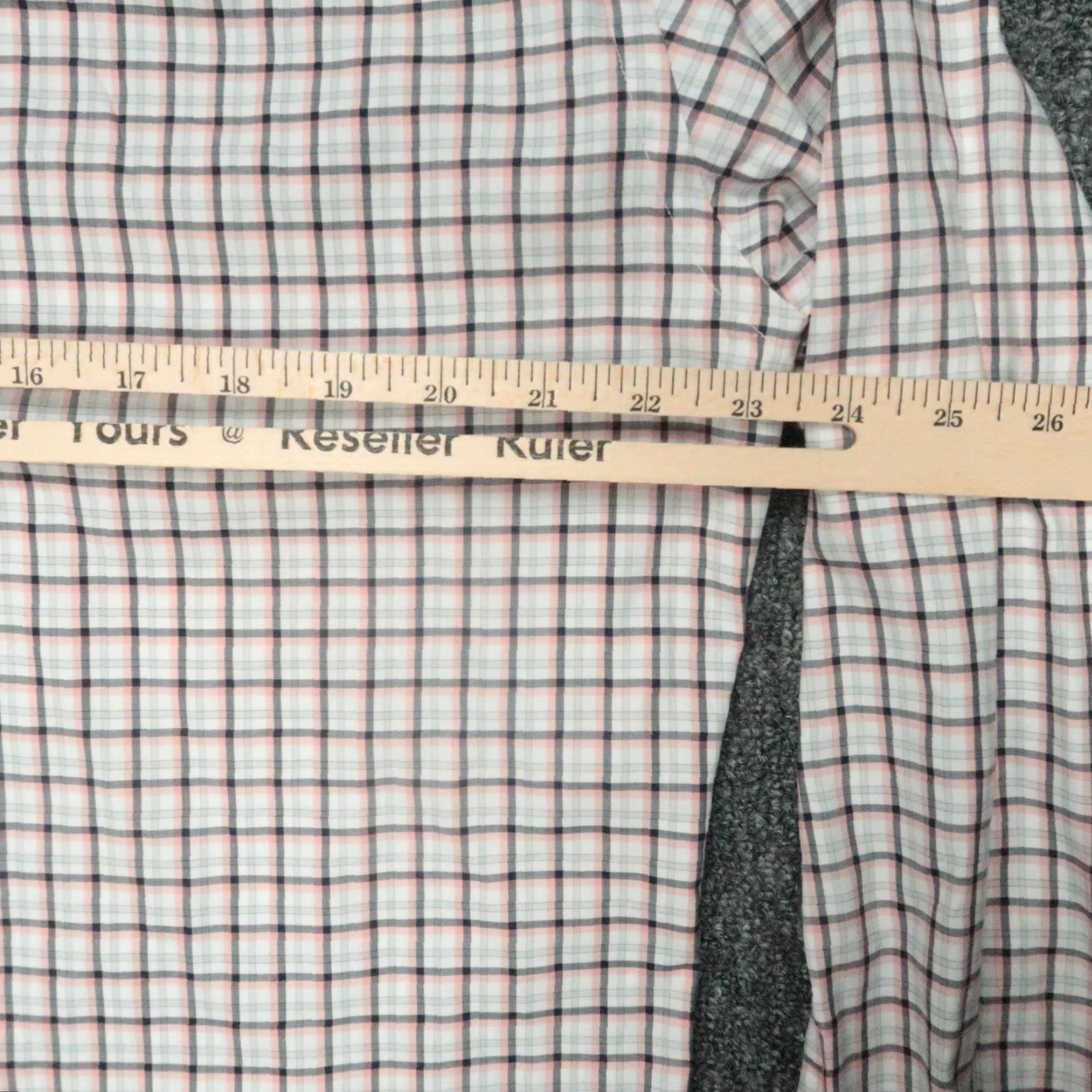 Ermenegildo Zegna Ermenegildo Zegna Button-Up Shirt Mens Large White Plaid Long Sleeve Travel Casual Dress Size US L / EU 52-54 / 3 - 6 Thumbnail