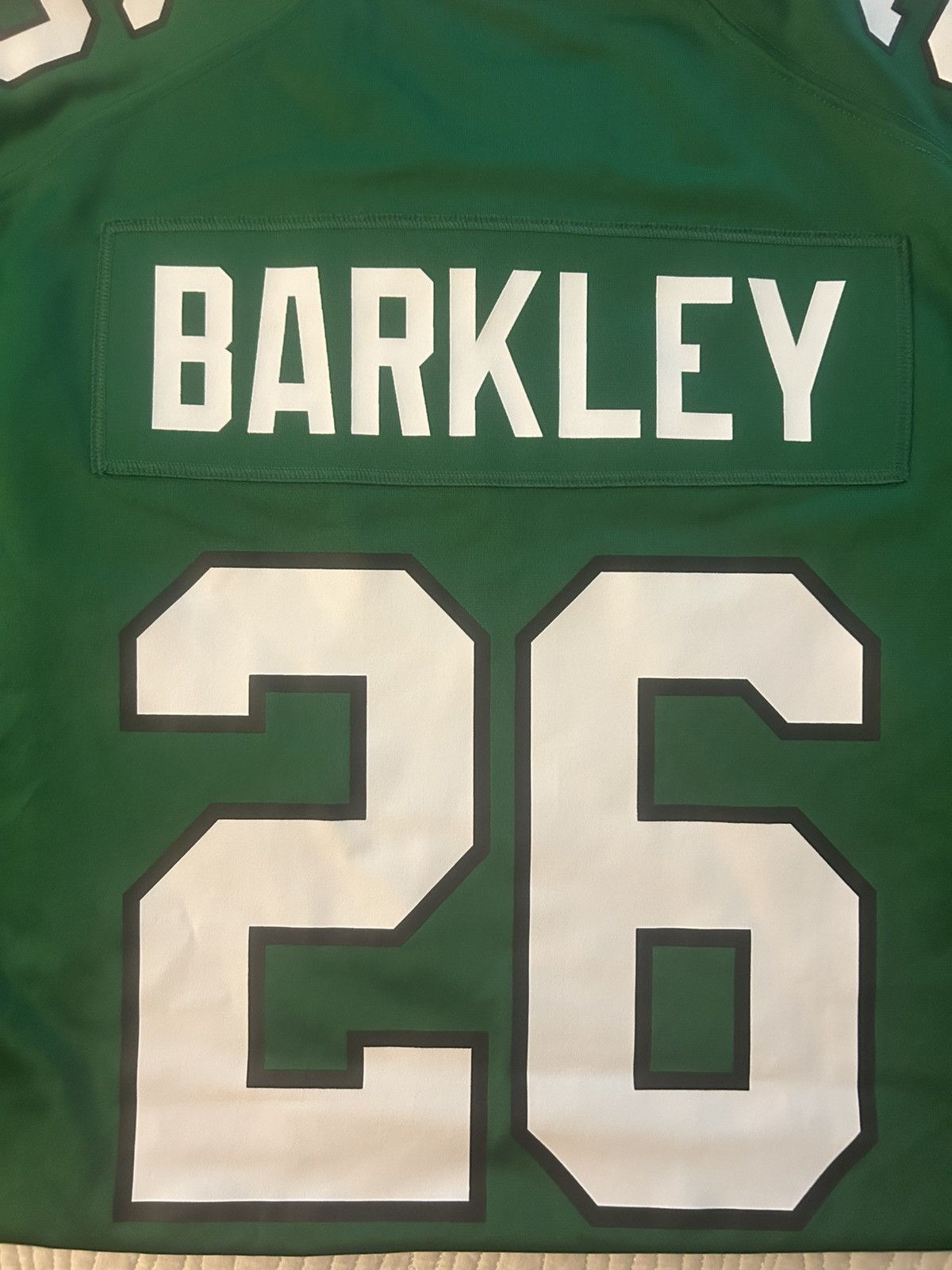 Nike Kelly Green SB LIX Saquon Barkley Jersey: Game Jersey Size US XL / EU 56 / 4 - 6 Thumbnail