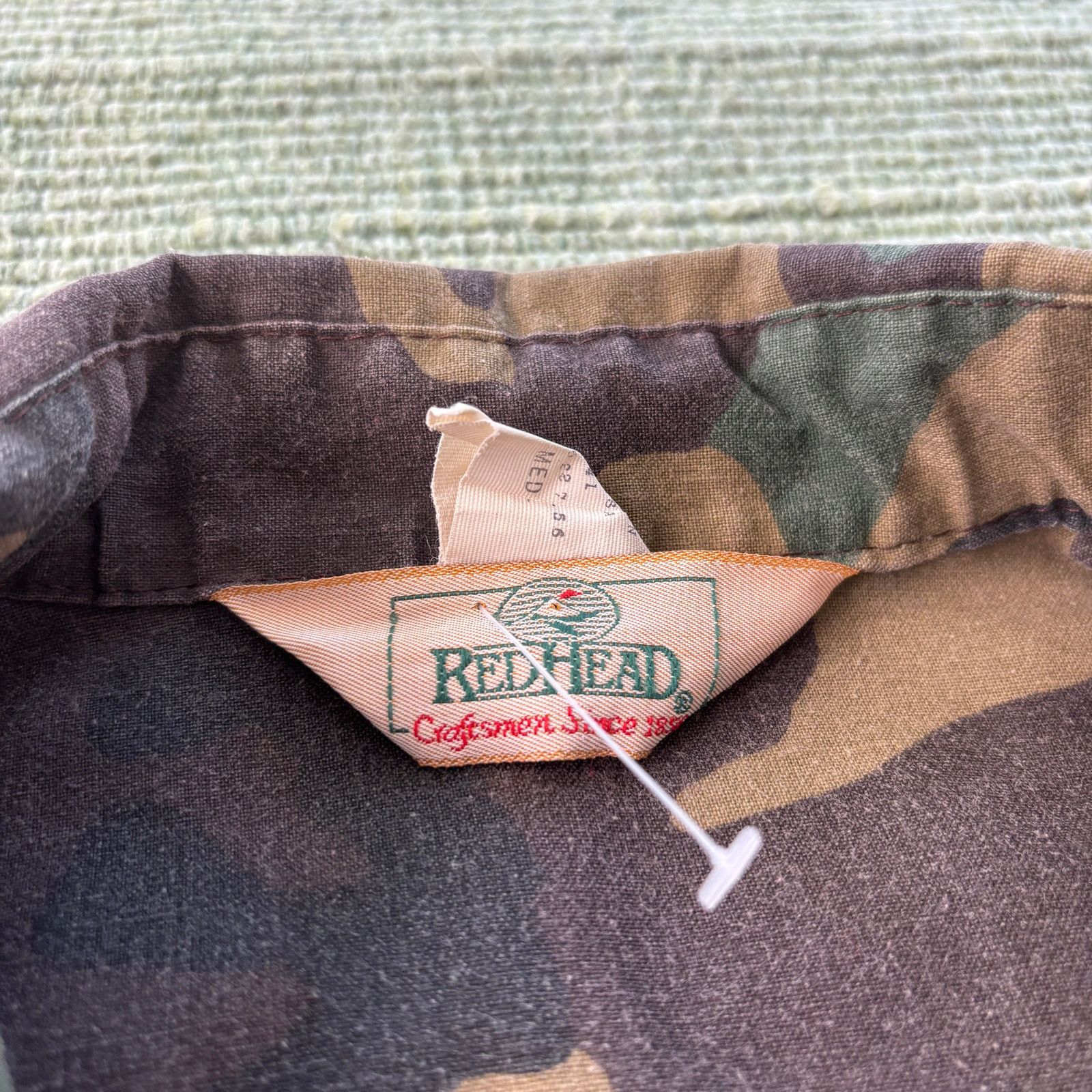 Redhead × Vintage 1980s Vintage Cotton Red Head Camo Button Up Shirt Sz L/XL Size US XL / EU 56 / 4 - 3 Thumbnail