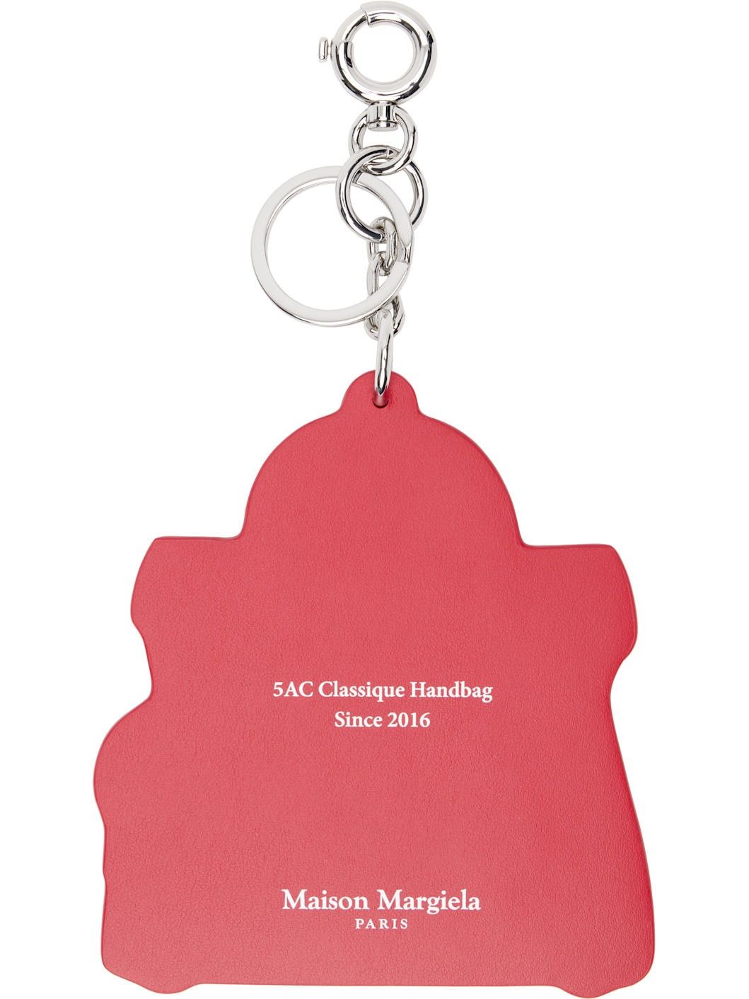 Maison Margiela o1mle0126 Size: OS / Unisex Leather Keyring in Red Size ONE SIZE - 1 Preview