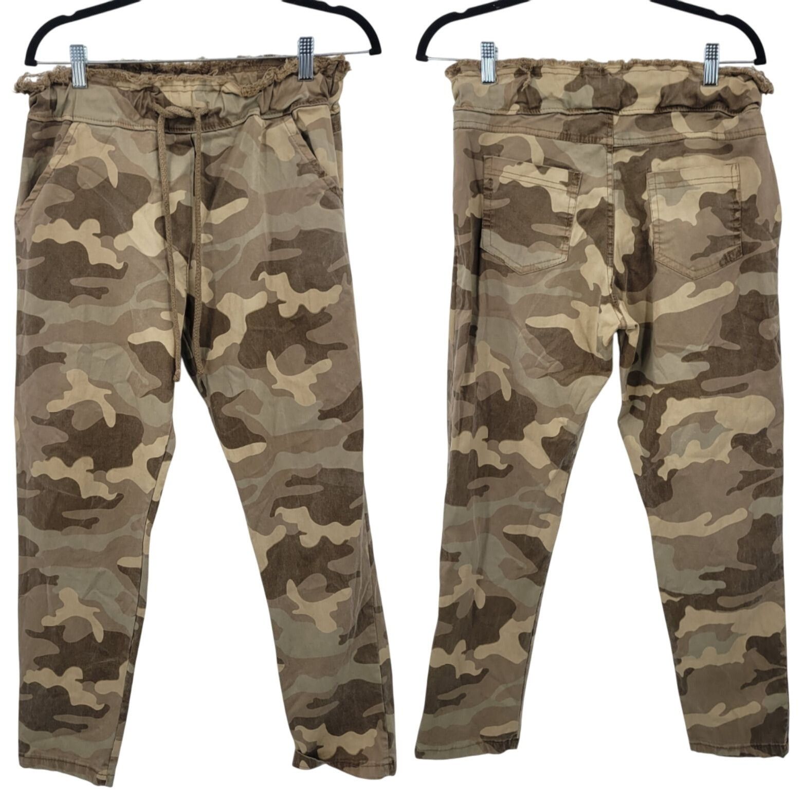 Other Italian Womens Camouflage High-Waisted Jogger Pants M Pocket Size 30" / US 8 / IT 44 - 1 Thumbnail