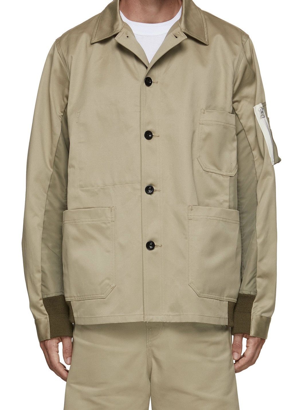 Sacai SACAI Cotton Twill & Nylon Shirt Jacket Blouson Size US S / EU 44-46 / 1 - 4 Thumbnail