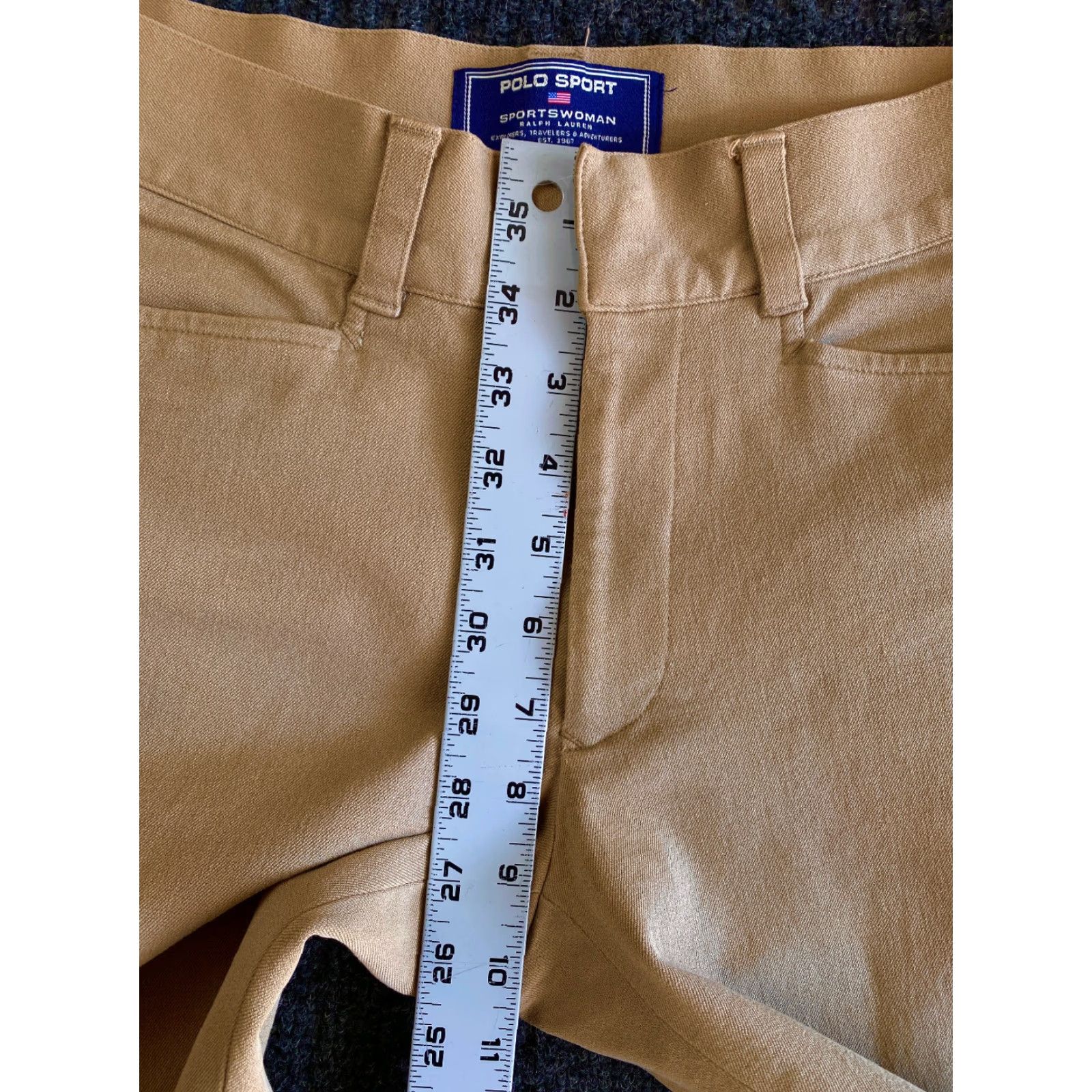 Vintage Women’s Chino Pants Polo Sport Khakis Straight 8 Beige Beige Regular 8 Pants Womens Casual Preppy Stretch Pockets Size 30" / US 8 / IT 44 - 7 Thumbnail