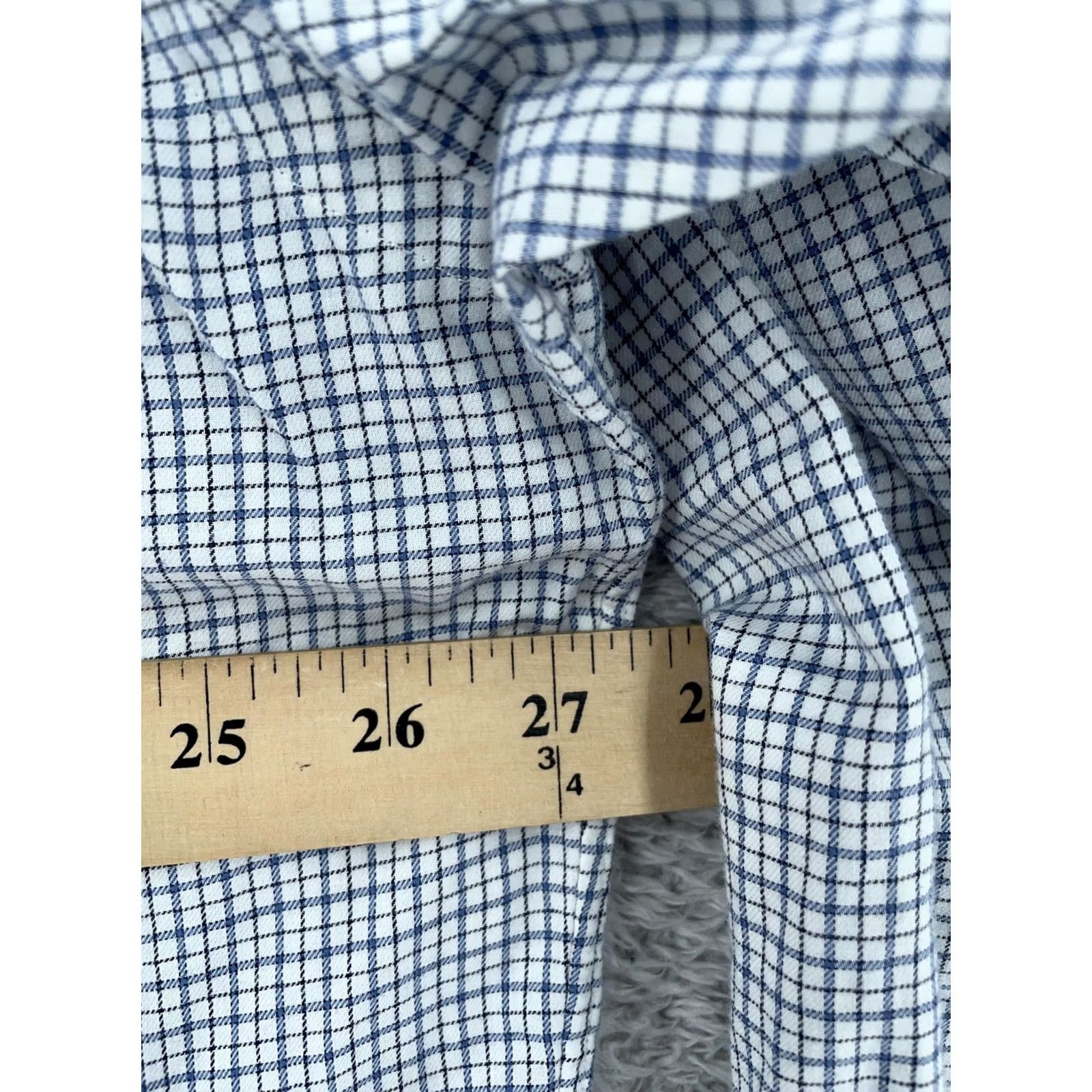 Ralph Lauren Ralph Lauren Dress Shirt Men 17.5 Blue White Check Yarmouth Collared Button Down Shirt Dress Shirt Check Pattern Blues Mens 17.5 Size 48R - 5 Thumbnail