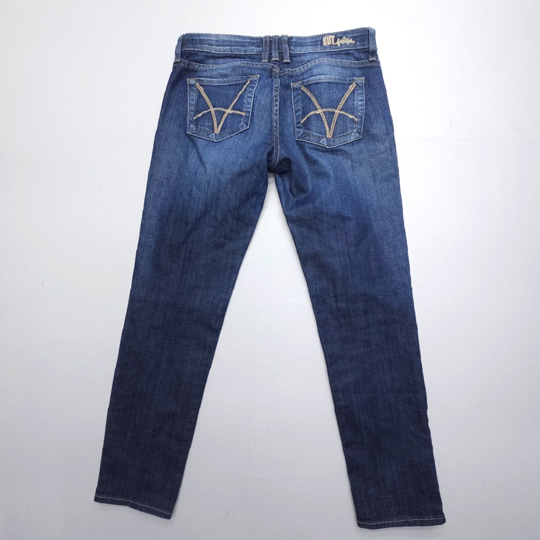 Vintage VINTAGE Kut from the Kloth Catherine Boyfriend Jeans Womens 2 Regular Dark Blue Denim 5-Pocket Size 26" / US 2 / IT 38 - 2 Thumbnail