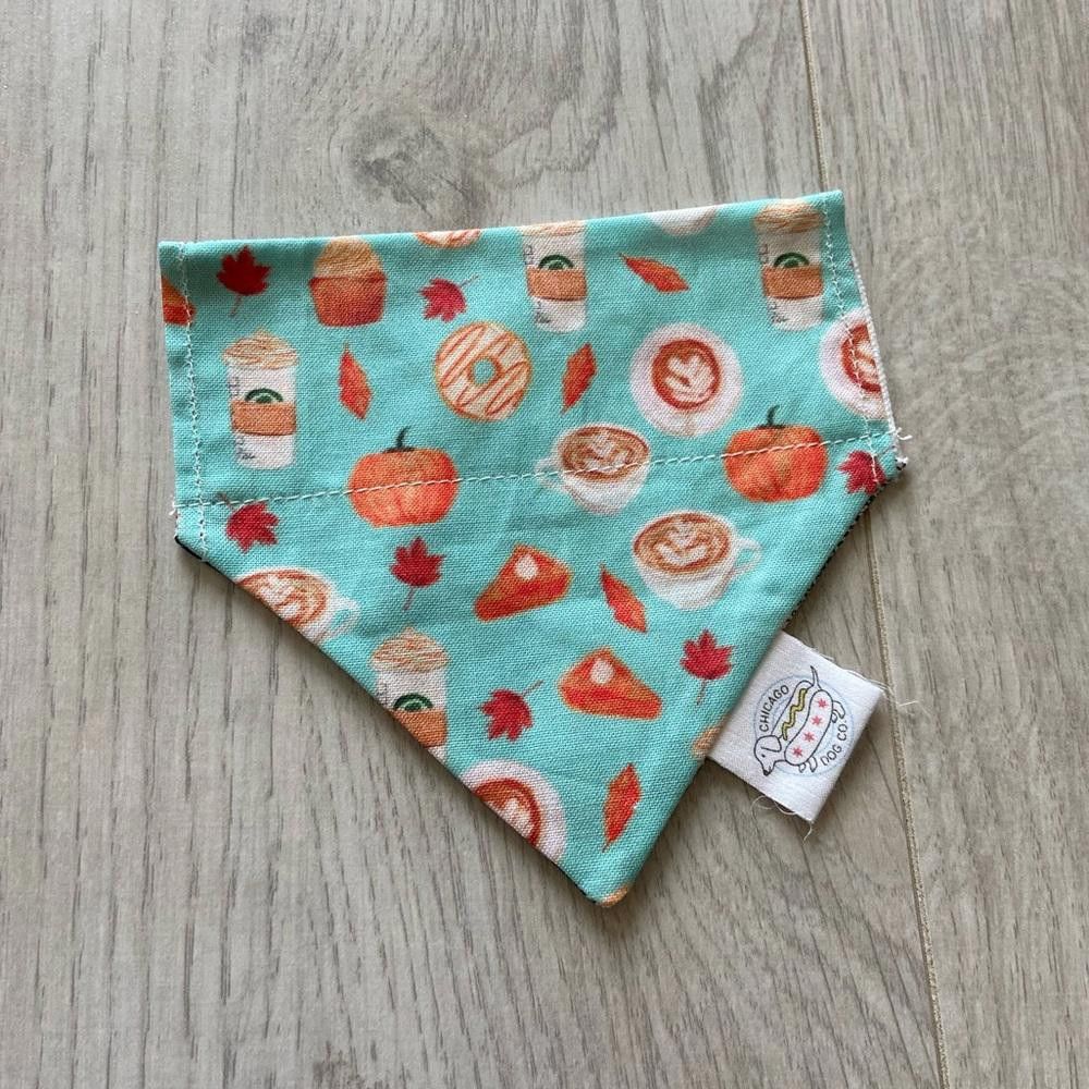 Designer Chicago Dog Co. Blue Fall Dog Bandana Size ONE SIZE - 1 Thumbnail