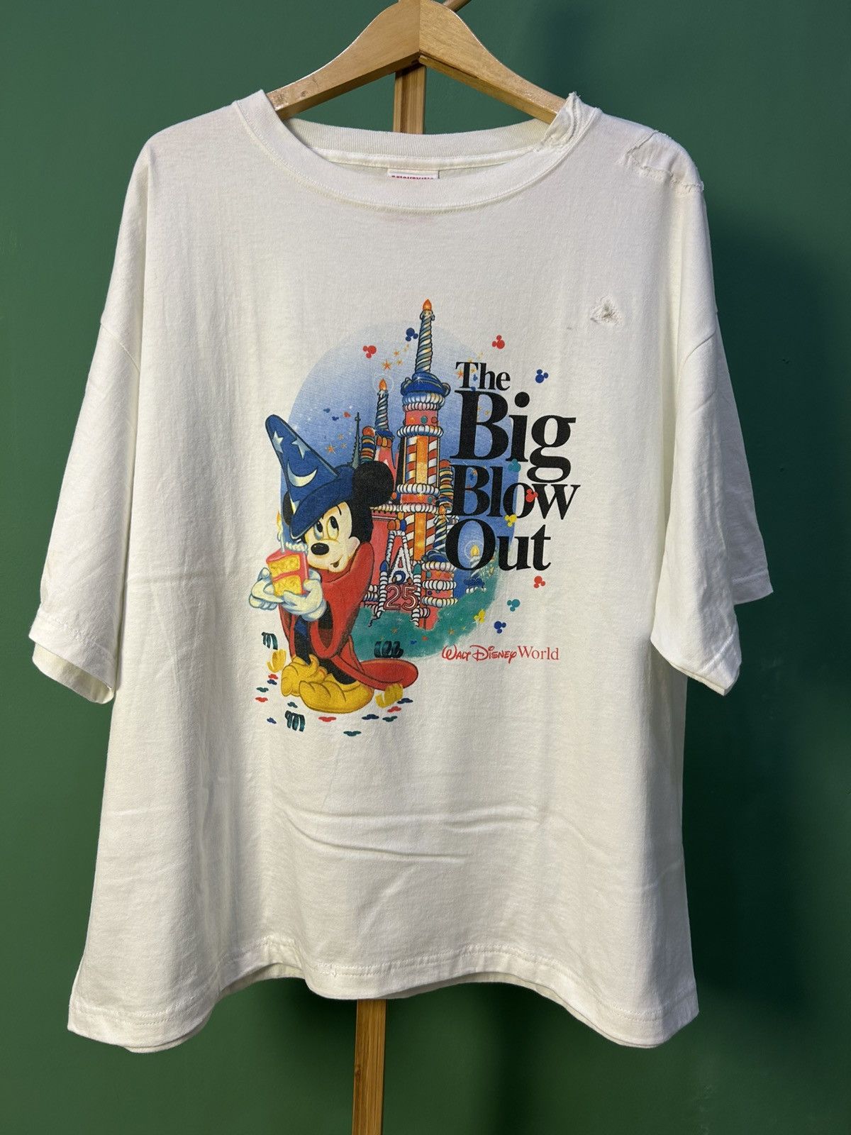 Disney Disney Mickey Fantasia The Big Blow Out 90s Vintage Tee Size US XXL / EU 58 / 5 - 1 Thumbnail