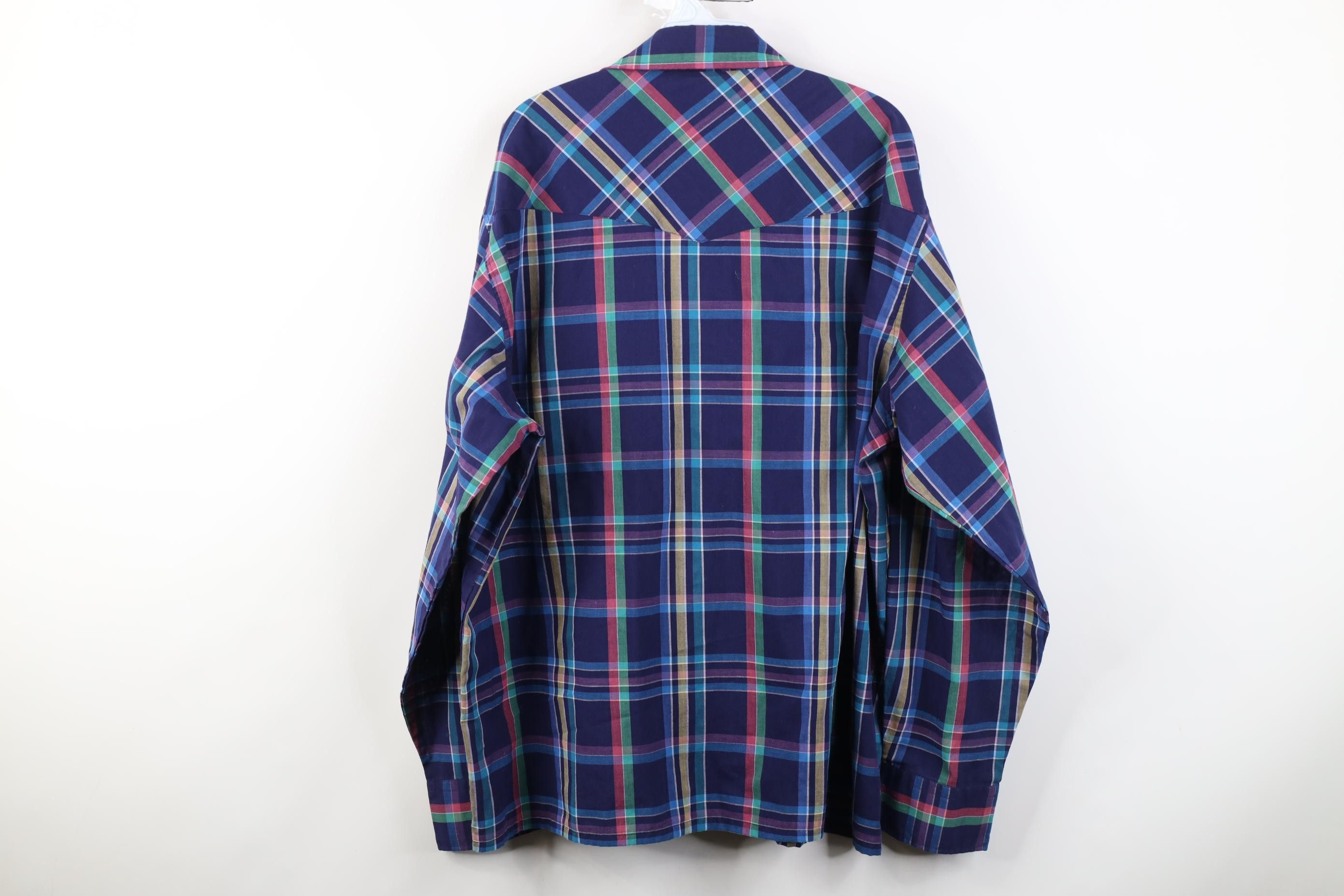 Vintage Vintage 90s Streetwear Western Snap Button Collared Shirt Size US XXL / EU 58 / 5 - 9 Thumbnail