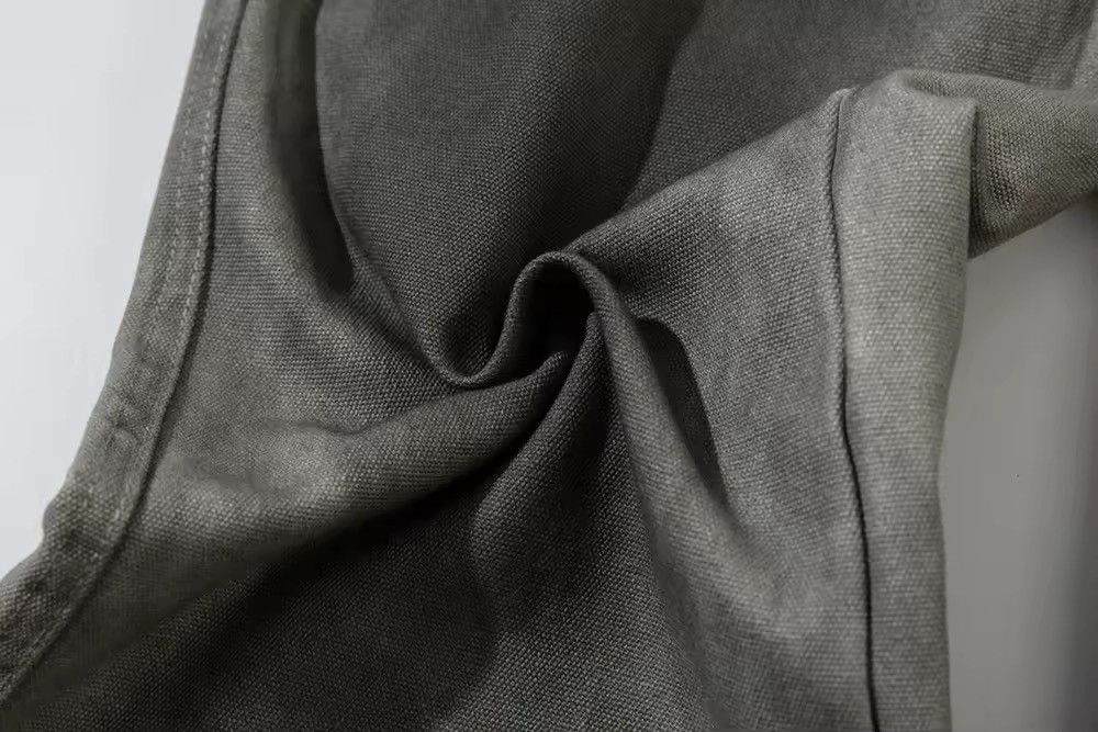 Jean × Vintage Painted Pleated Washed Gray Oversized Jean Size US 33 - 9 Thumbnail