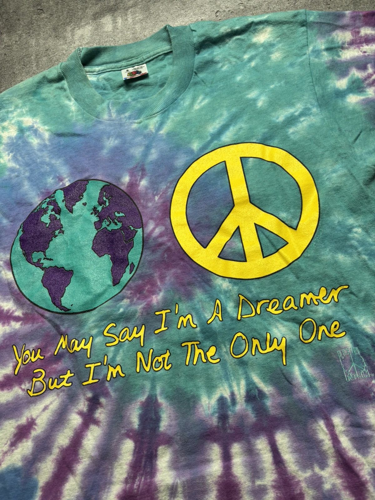 Band Tees × Vintage The Beatles John Lennon Peace Vintage 90s Band Tee Rock Size US S / EU 44-46 / 1 - 2 Thumbnail
