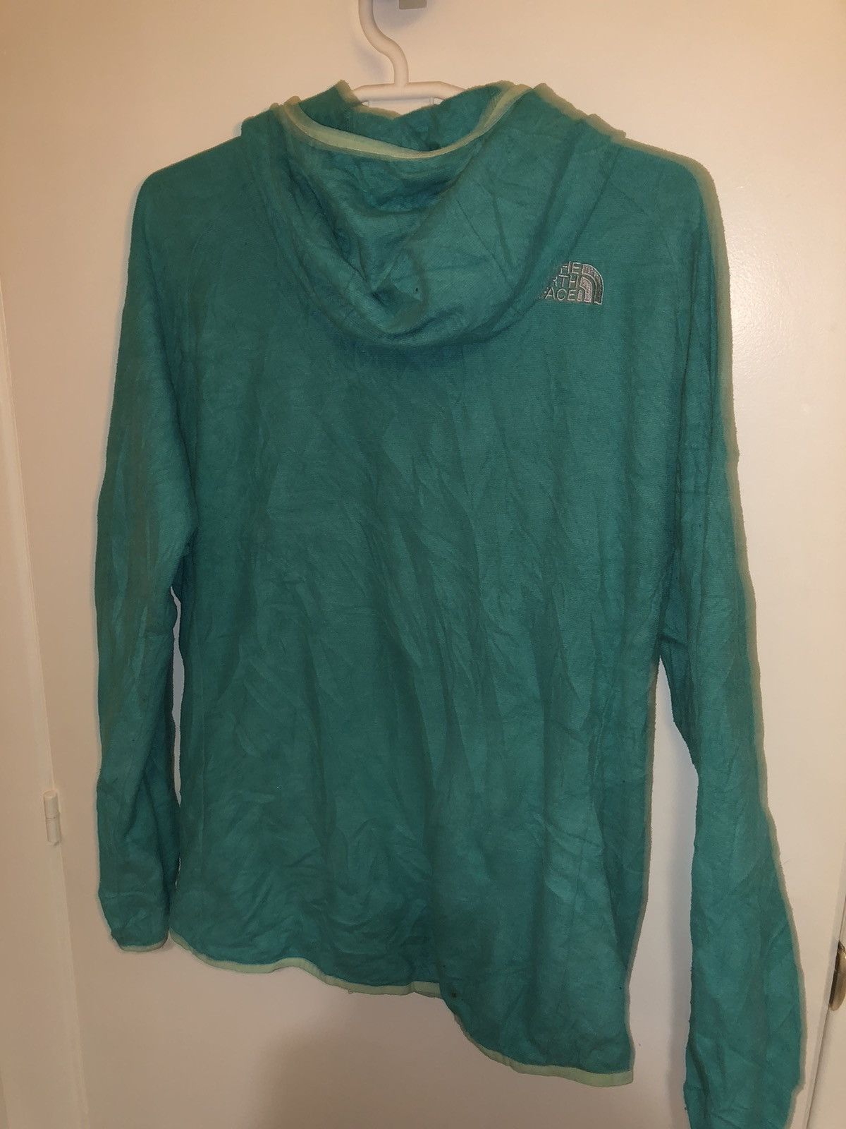 The North Face × Vintage Vintage Teal The North Face Fleece Hooded Jacket Size M / US 6-8 / IT 42-44 - 10 Thumbnail