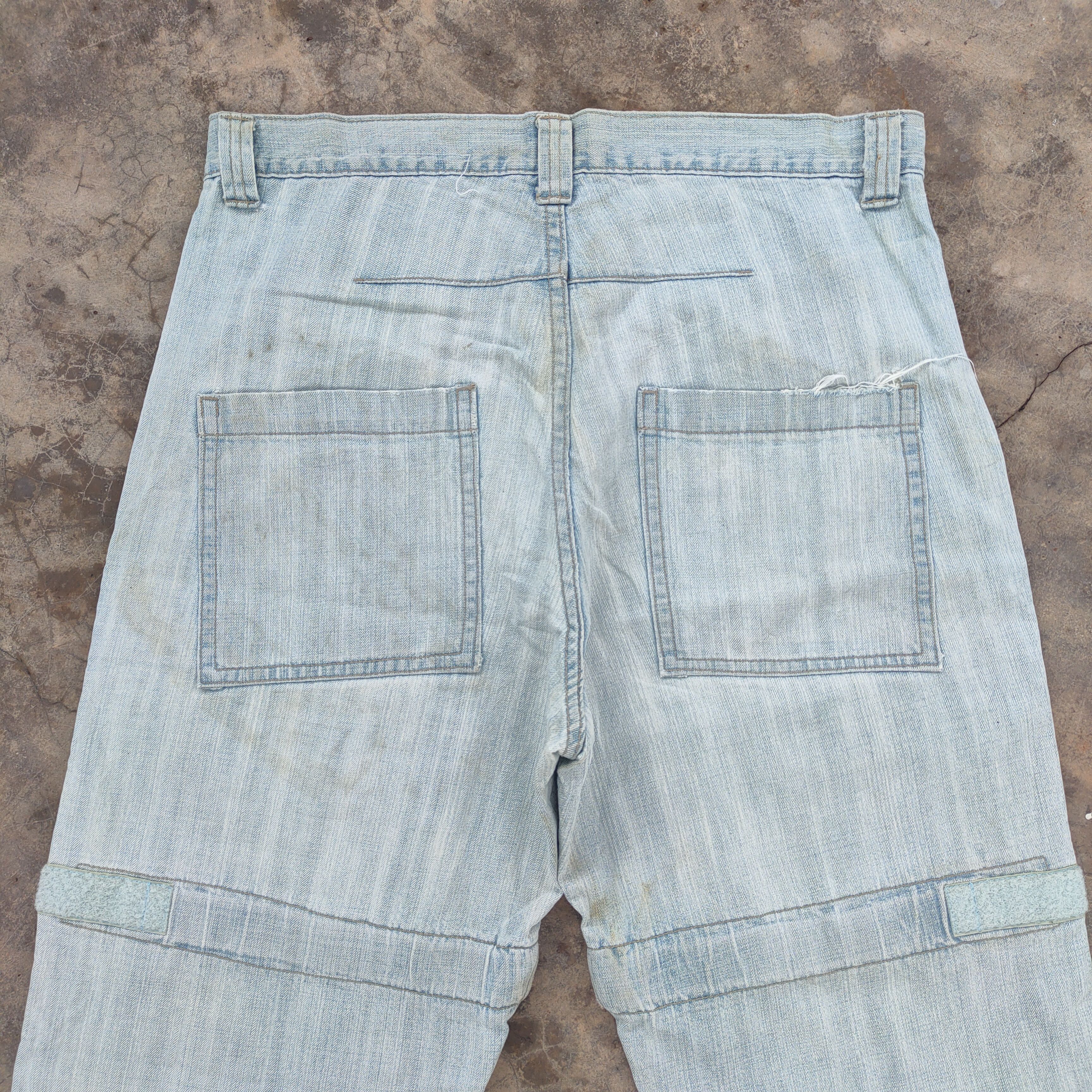 MasterPiece VINTAGE MASTERPIECE BAGGY FADED RIPPED JEANS DENIM PANTS Size US 35 - 10 Thumbnail
