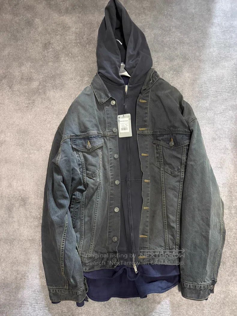 Balenciaga Balenciaga Multi-layer Denim Jacket Size US XL / EU 56 / 4 - 1 Thumbnail