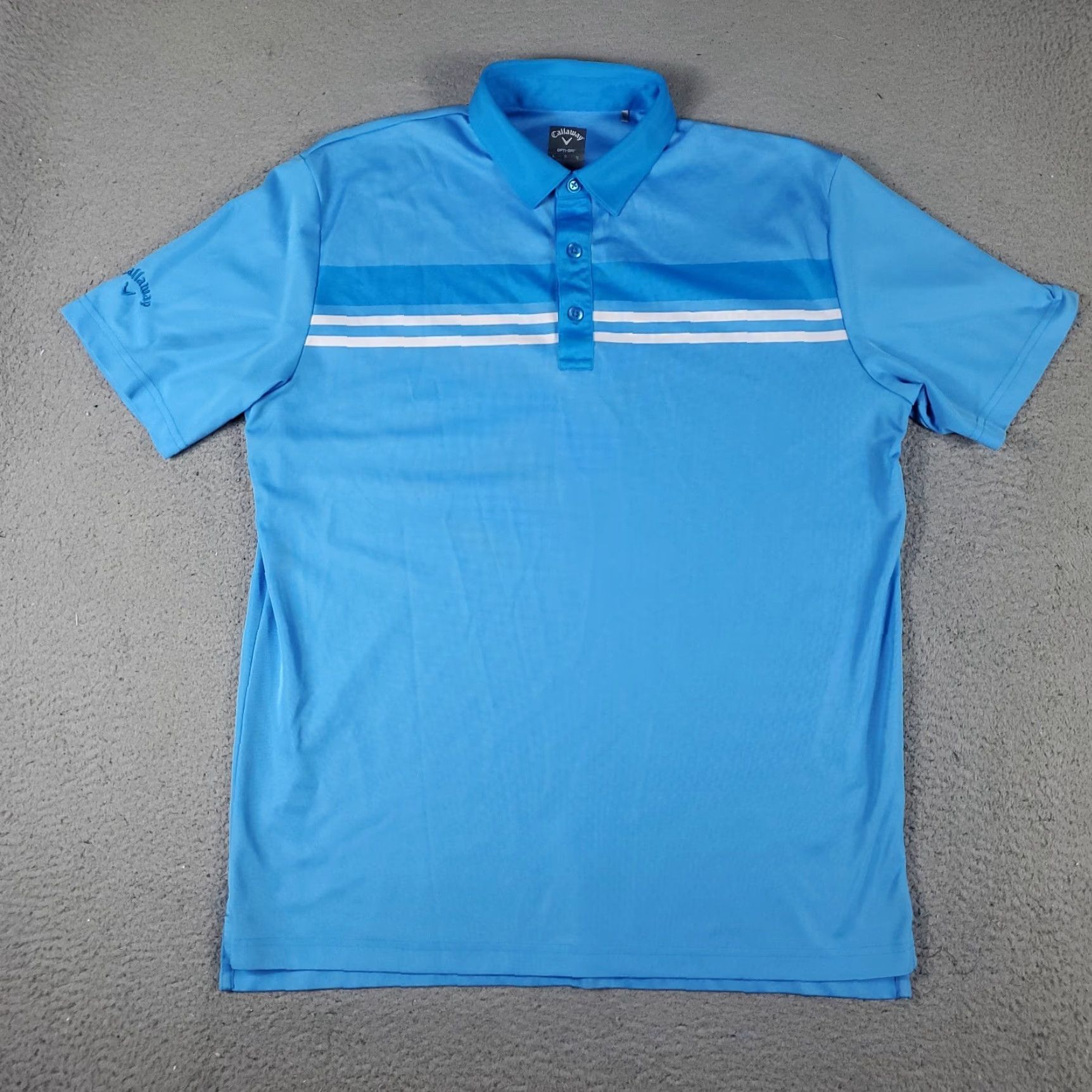 Callaway Callaway Polo Shirt Mens Large Blue Opti Dri Fit Golf Short Sleeve Size US L / EU 52-54 / 3 - 2 Thumbnail