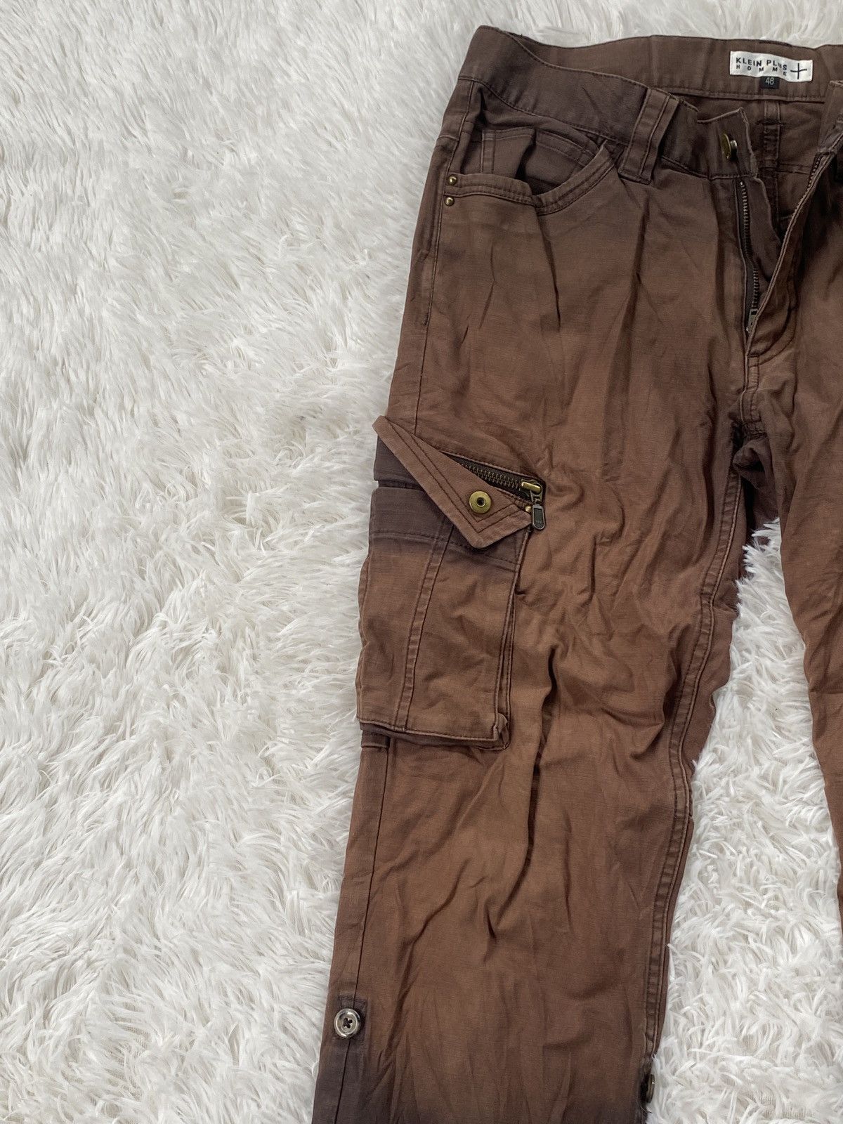 Other 🔥RARE 🔥Klein Plus Homme dual tone Distressed Cargo pant Size US 31 - 4 Thumbnail