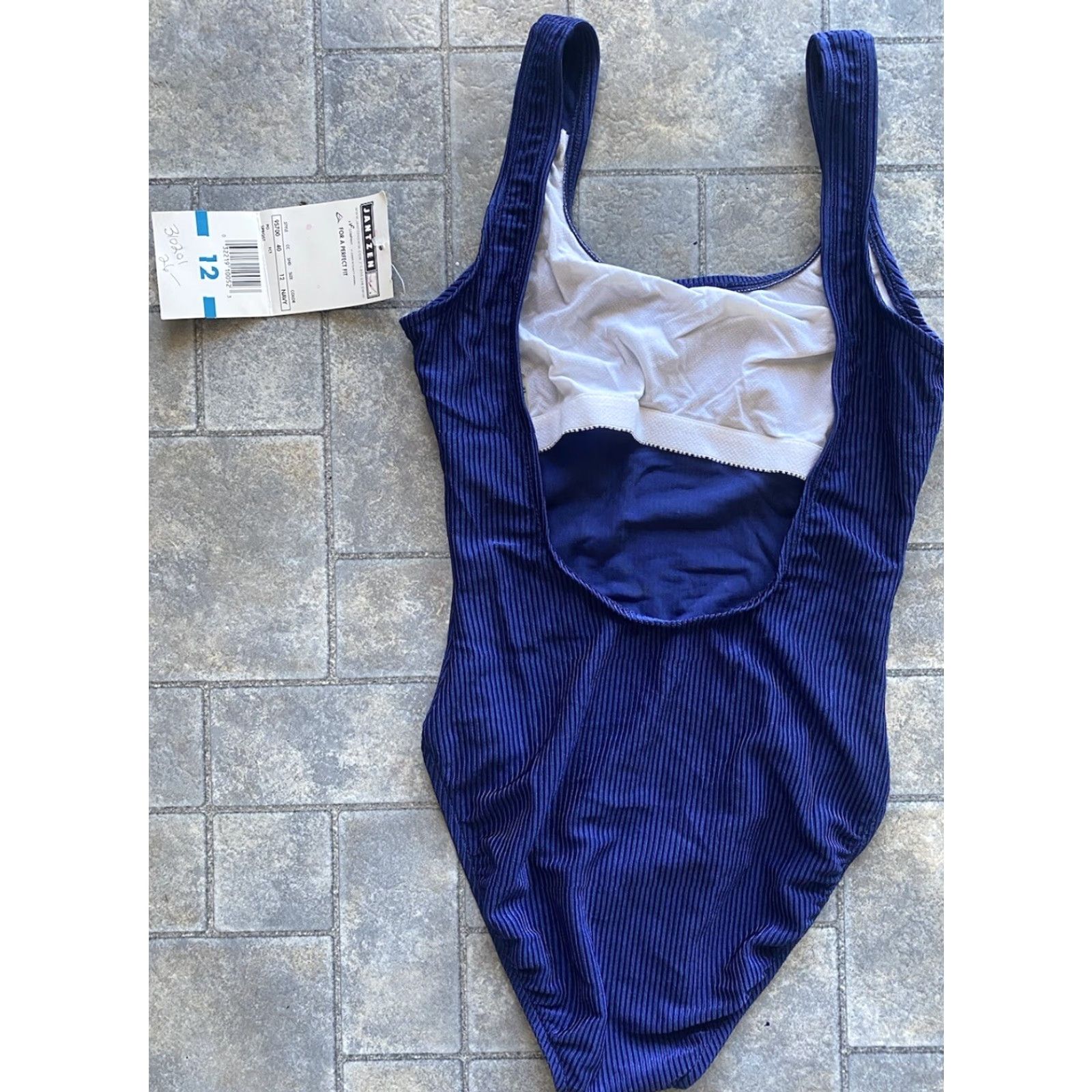 Jantzen NWT Jantzen Swimsuit Women One Piece Blue Size 12 Made In USA Size ONE SIZE - 2 Thumbnail